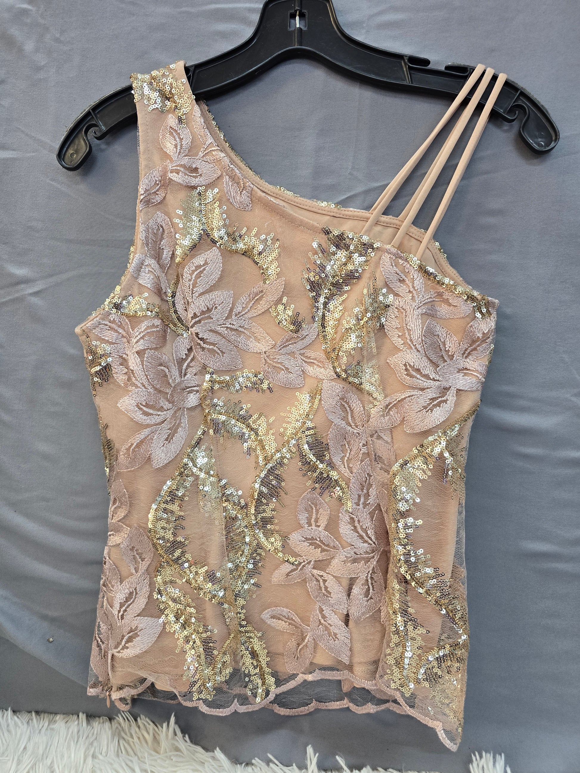 Venus Shiney gold blouse size 4 image 3