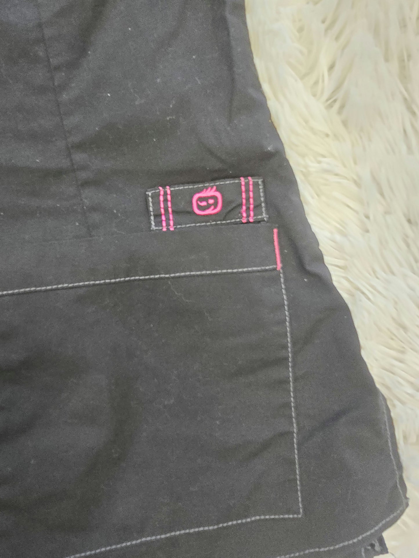 set of 3 Black Wonder Flex scrub tops, size small image 3