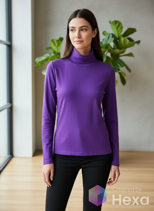 LL Bean long sleeve turtle neck blouse XS image 0
