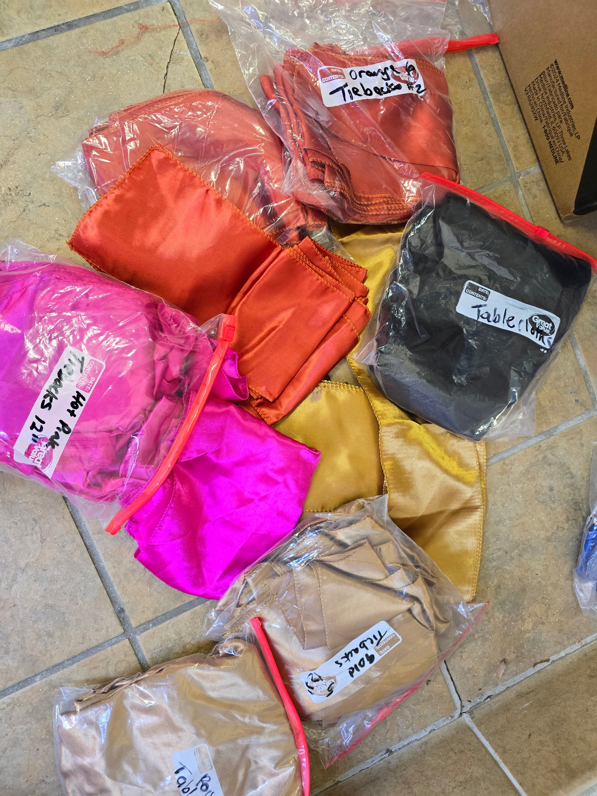 Satin Chair Bow Sash and table clothes (over 100) image 3