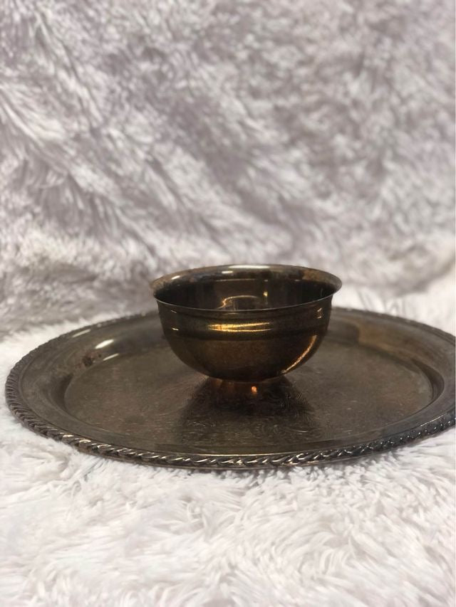 vintage chip and dip silver plated platter image 4