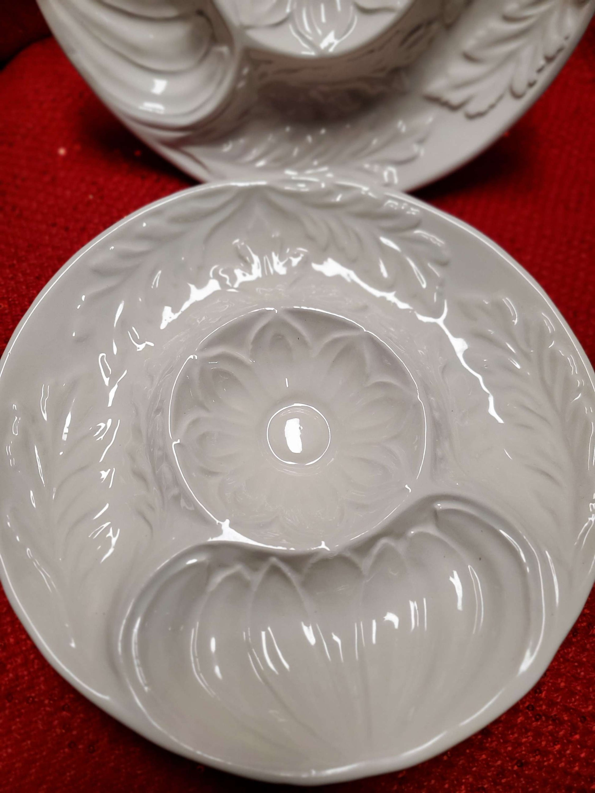 Vintage Whittier California Pottery Divided Artichoke Appetizer 1975 Plate. image 5
