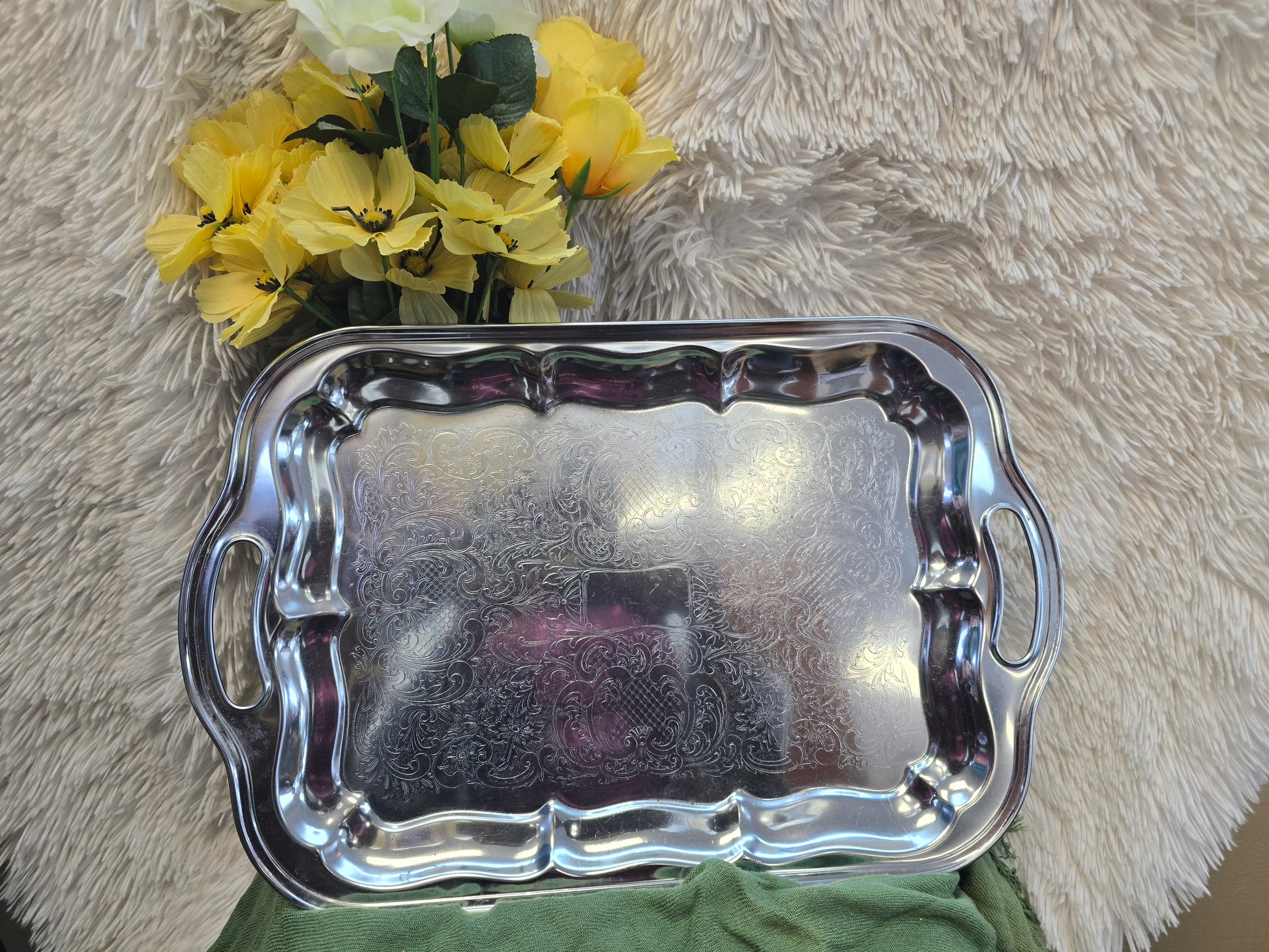 silver color Tray 18x12 image 0