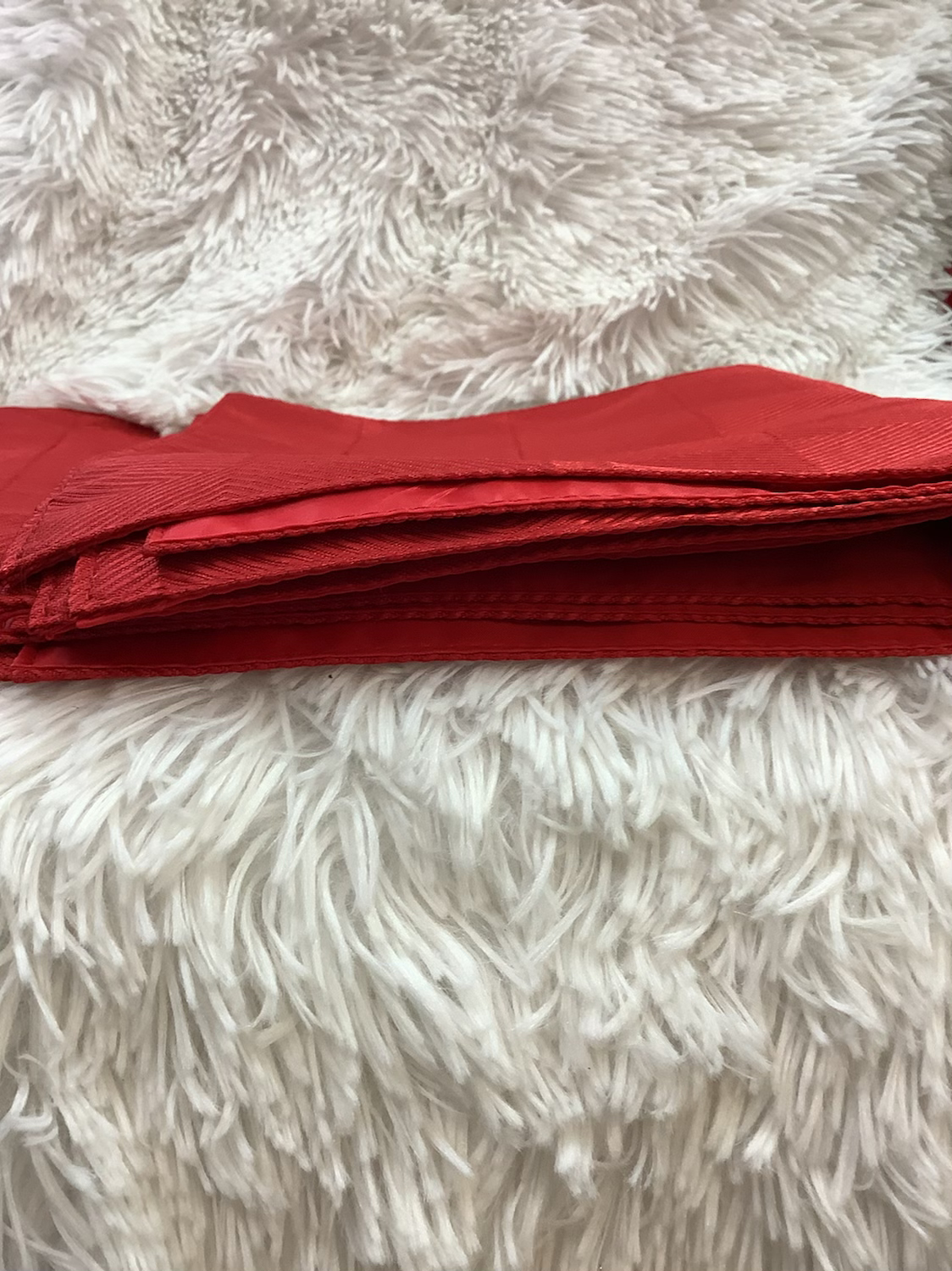 Red placemats set of 5 image 4
