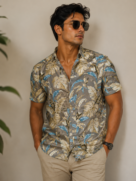Denim & Flower Ricky Singh Short Sleeve Button Down Shirt image 0