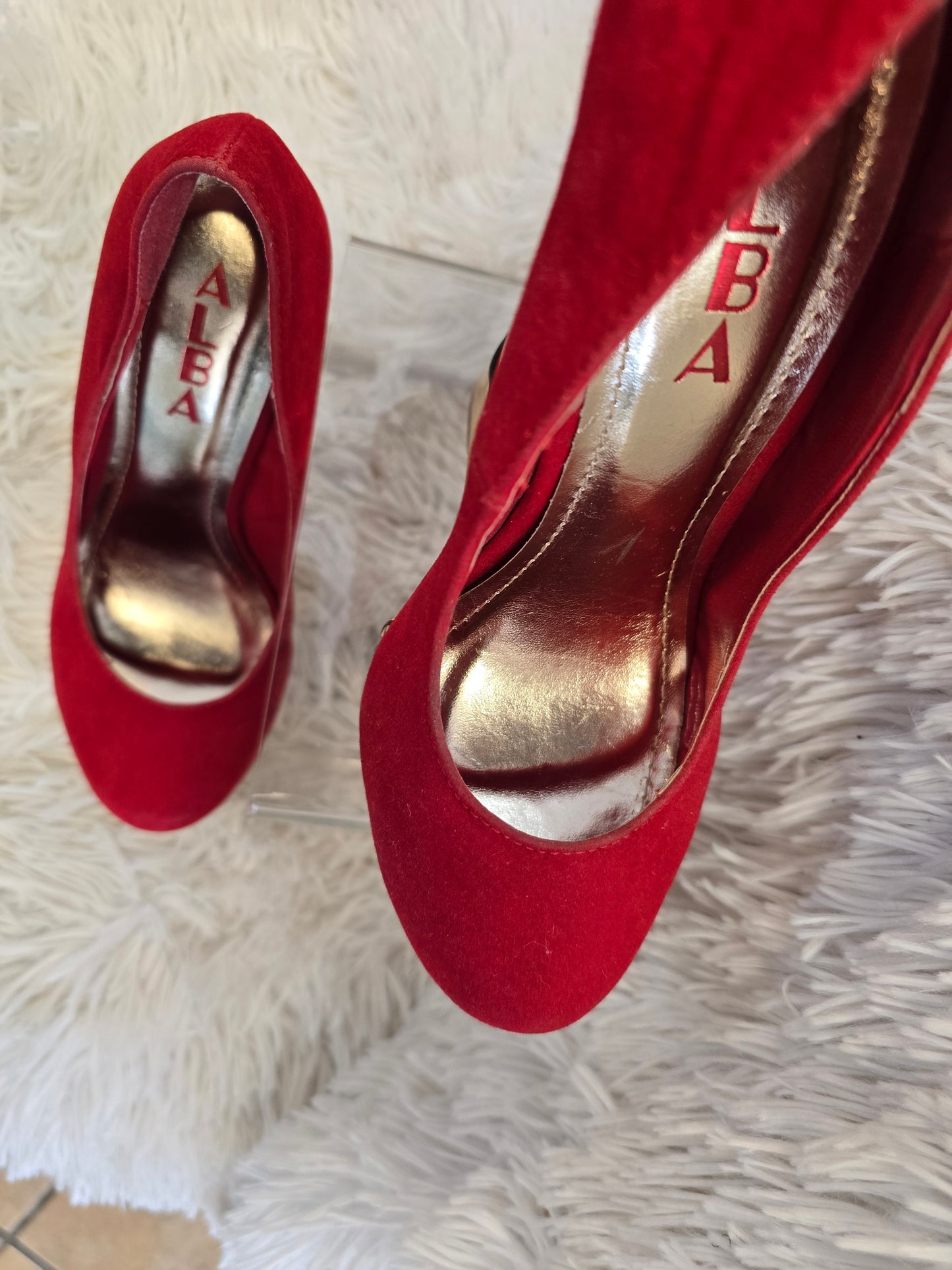 Red and gold fashion shoe 6 image 4