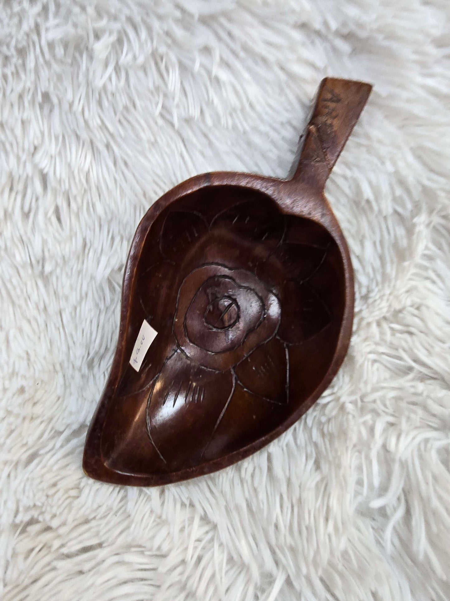 Hand carved wooden dish image 0