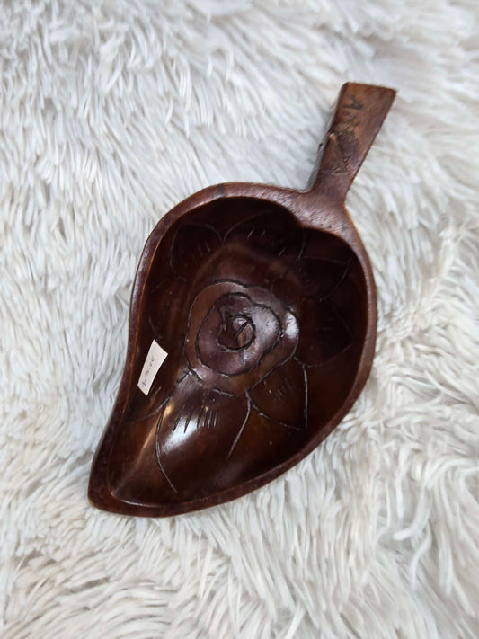 Hand carved wooden dish image 0