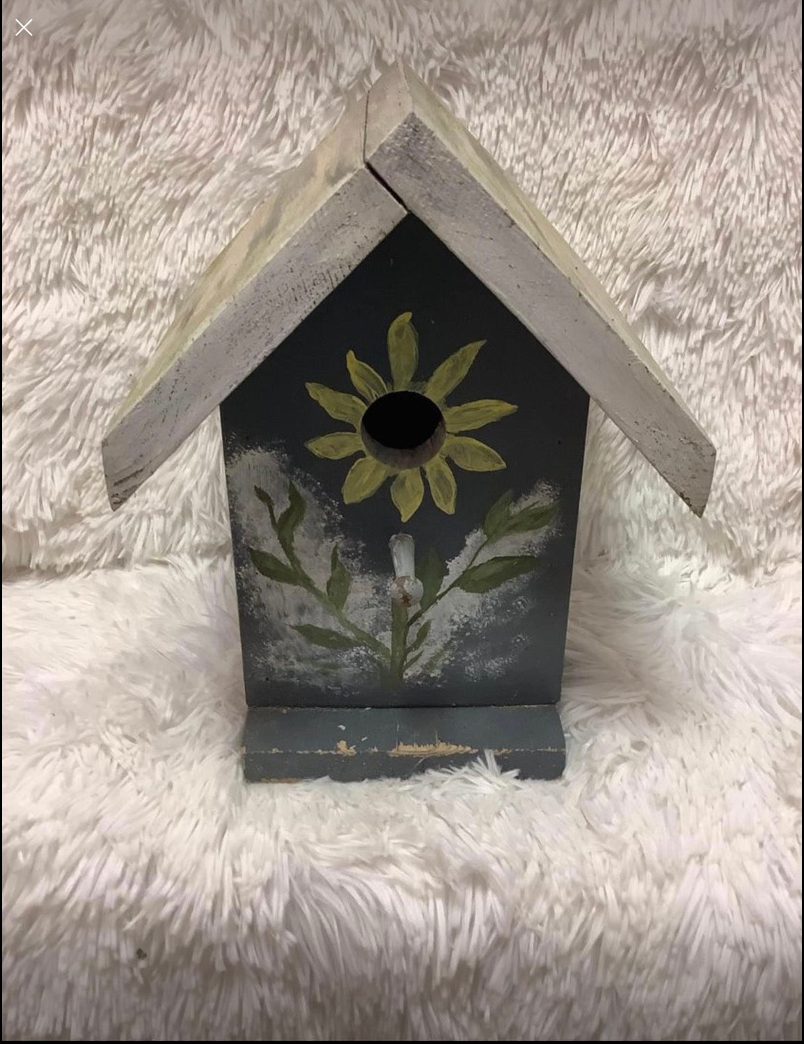 Hand painted bird house sunflower image 0
