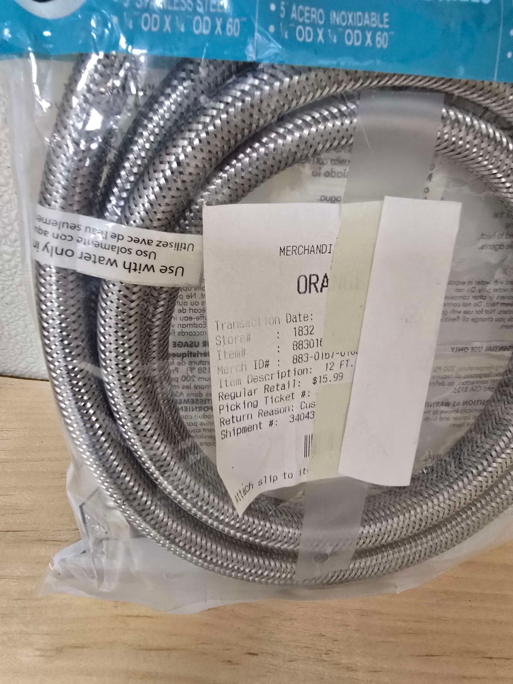 Eastman steel flex 5ft ice maker hose image 3