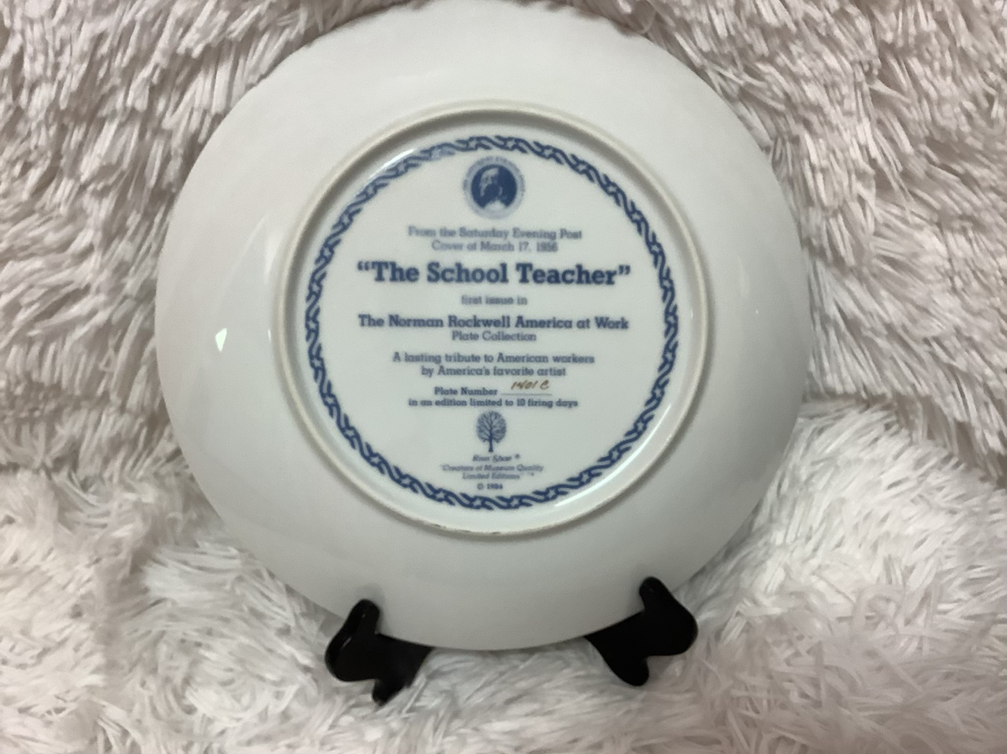 Norman Rockwell “the school teacher” plate image 2
