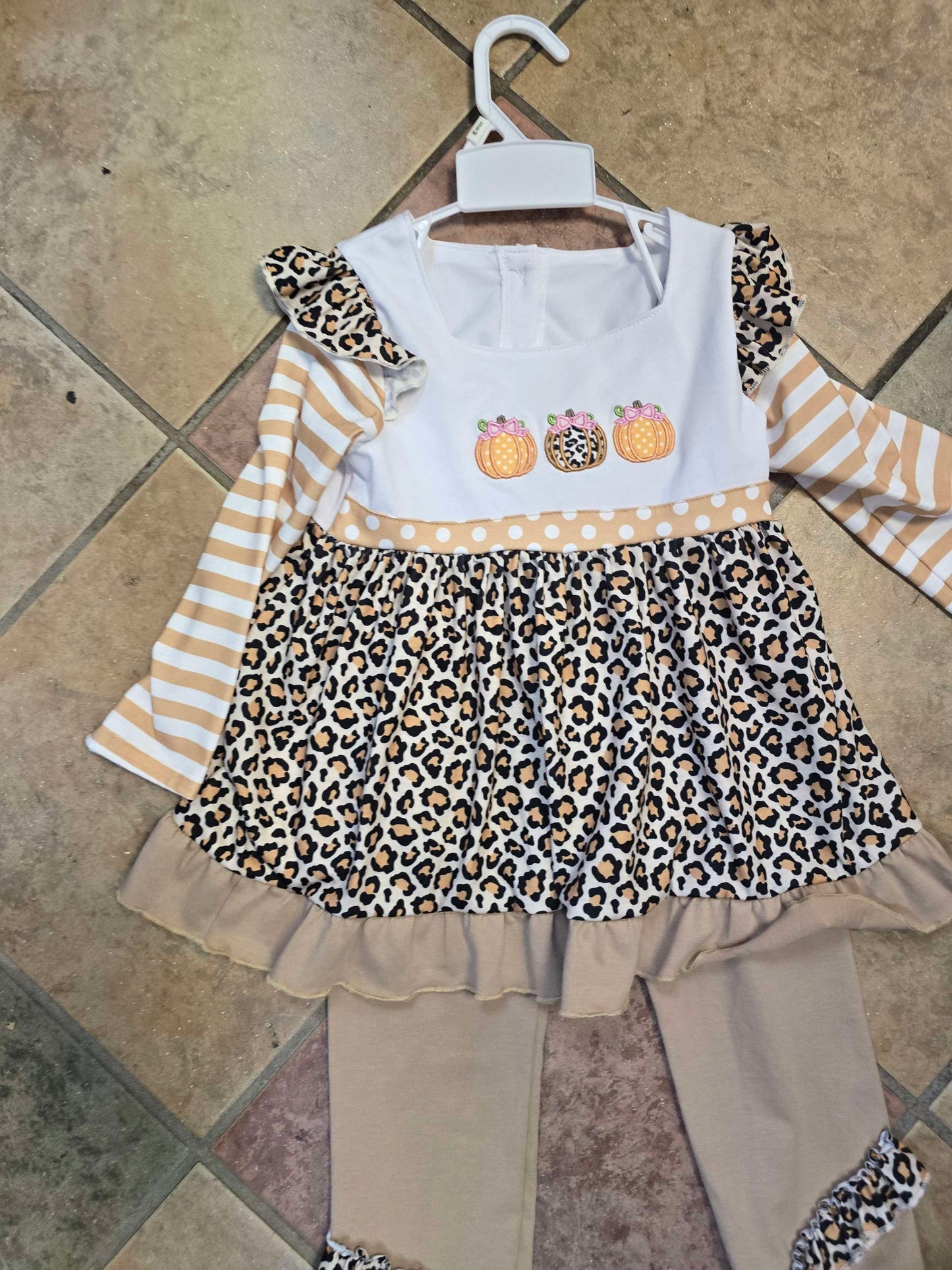 Little girl fall pants set 4y NEW WITH TAG image 0
