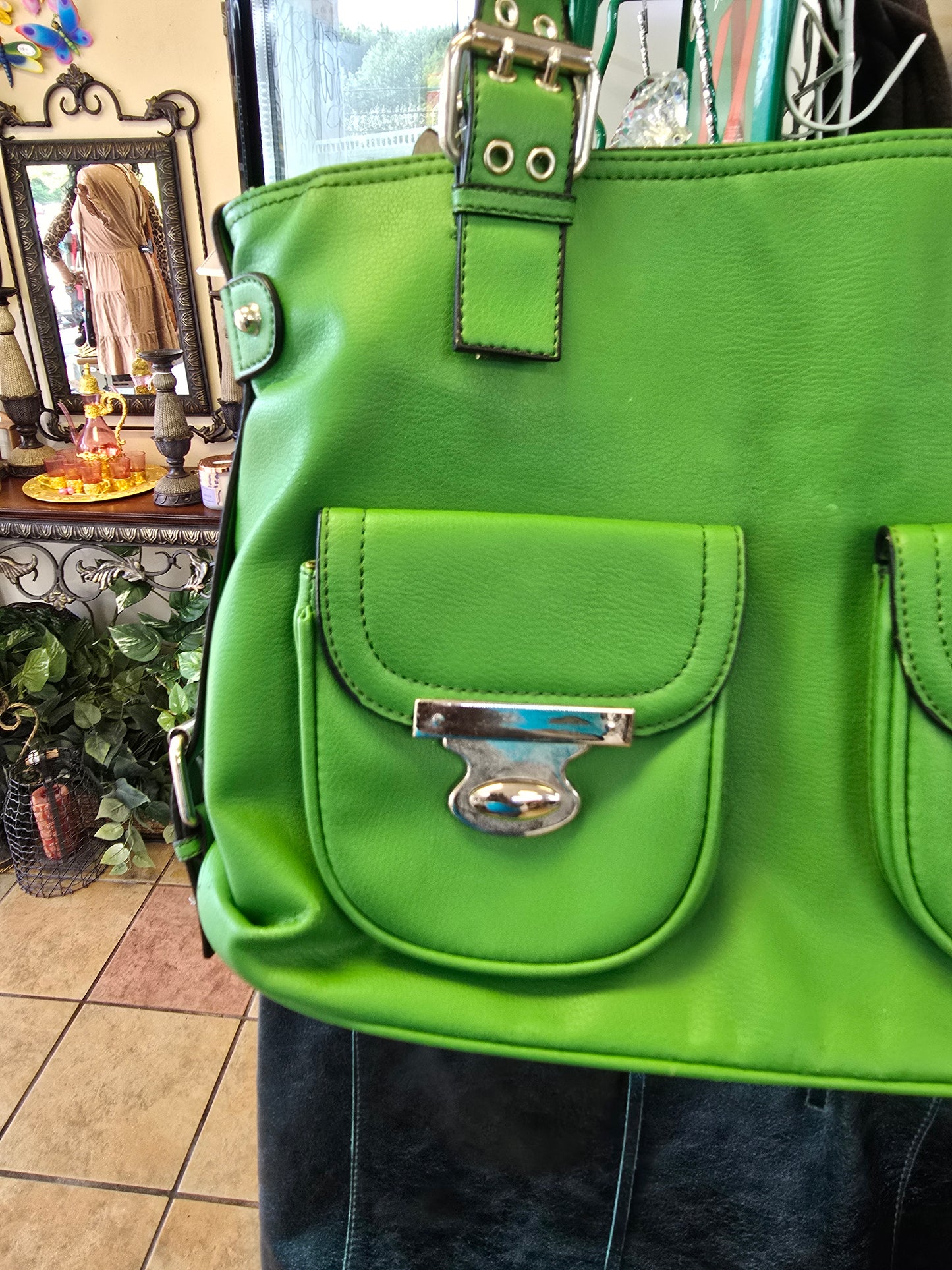 Lime green bag/purse image 2