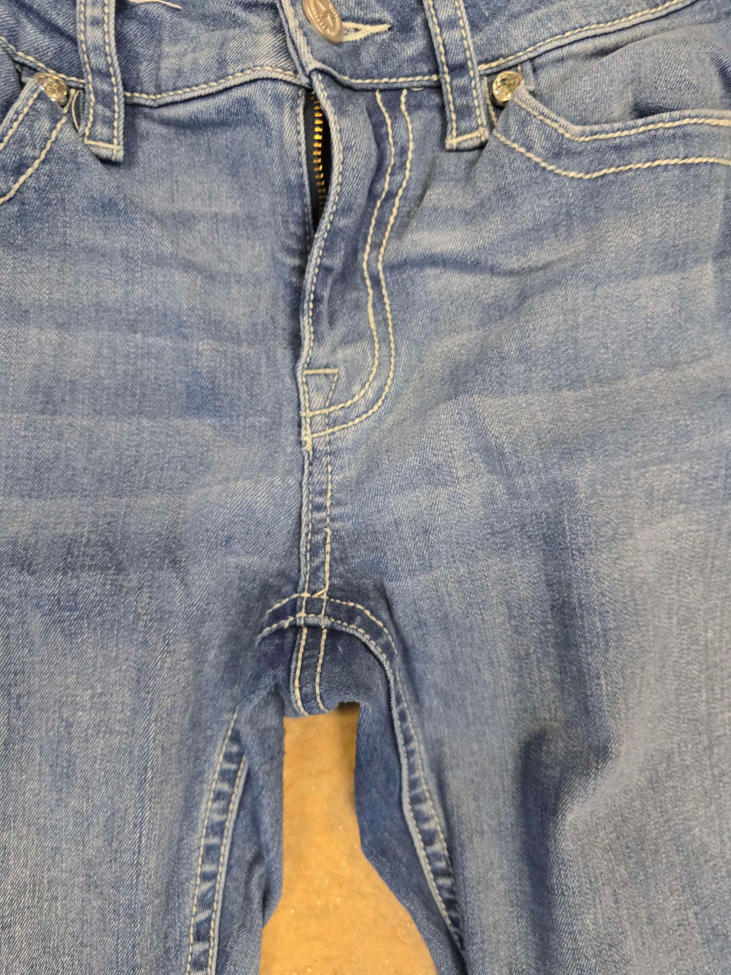 Girls Blue jeans size 11 image 4
