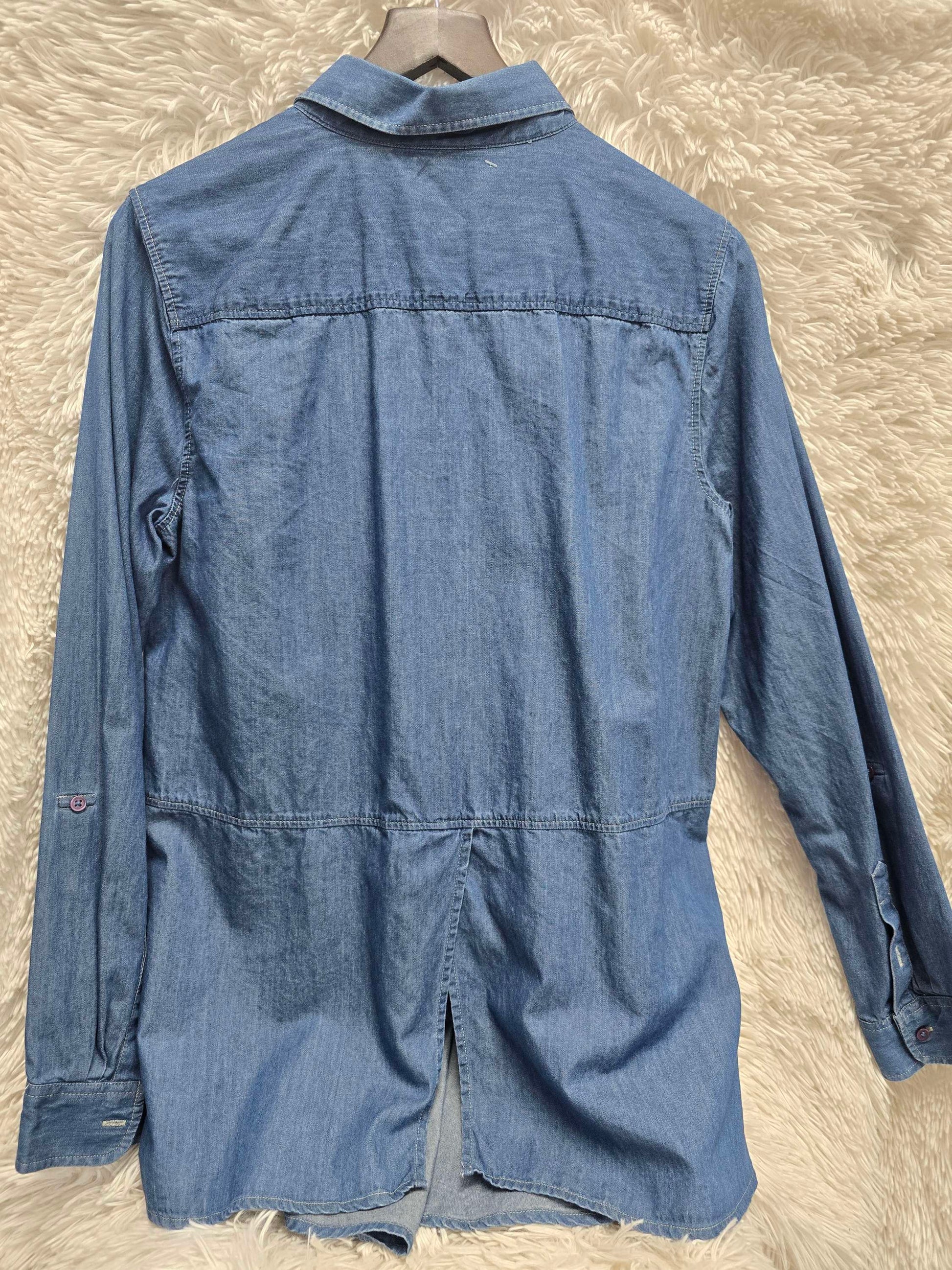 New direction denim long sleeve shirt M image 6