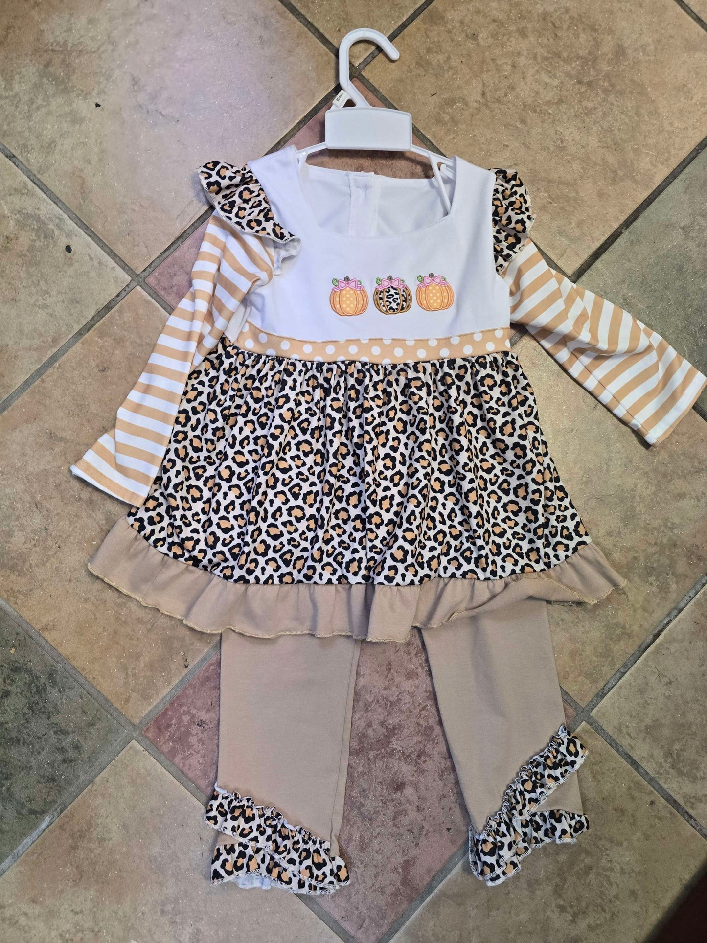 Little girl fall pants set 4y NEW WITH TAG image 3
