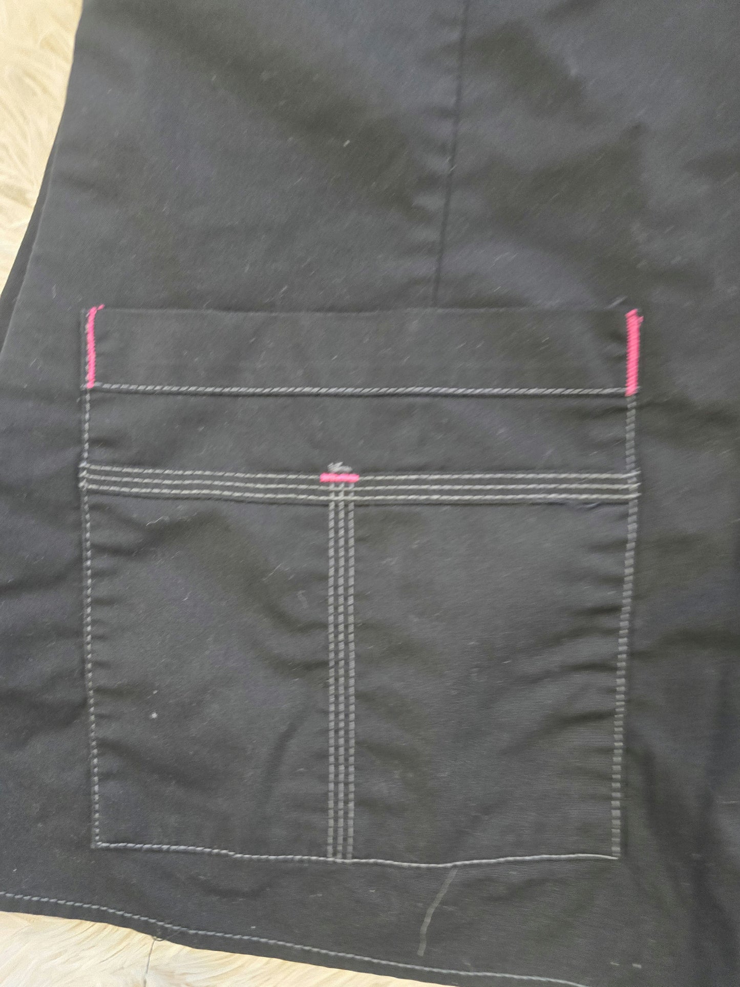 set of 3 Black Wonder Flex scrub tops, size small image 2