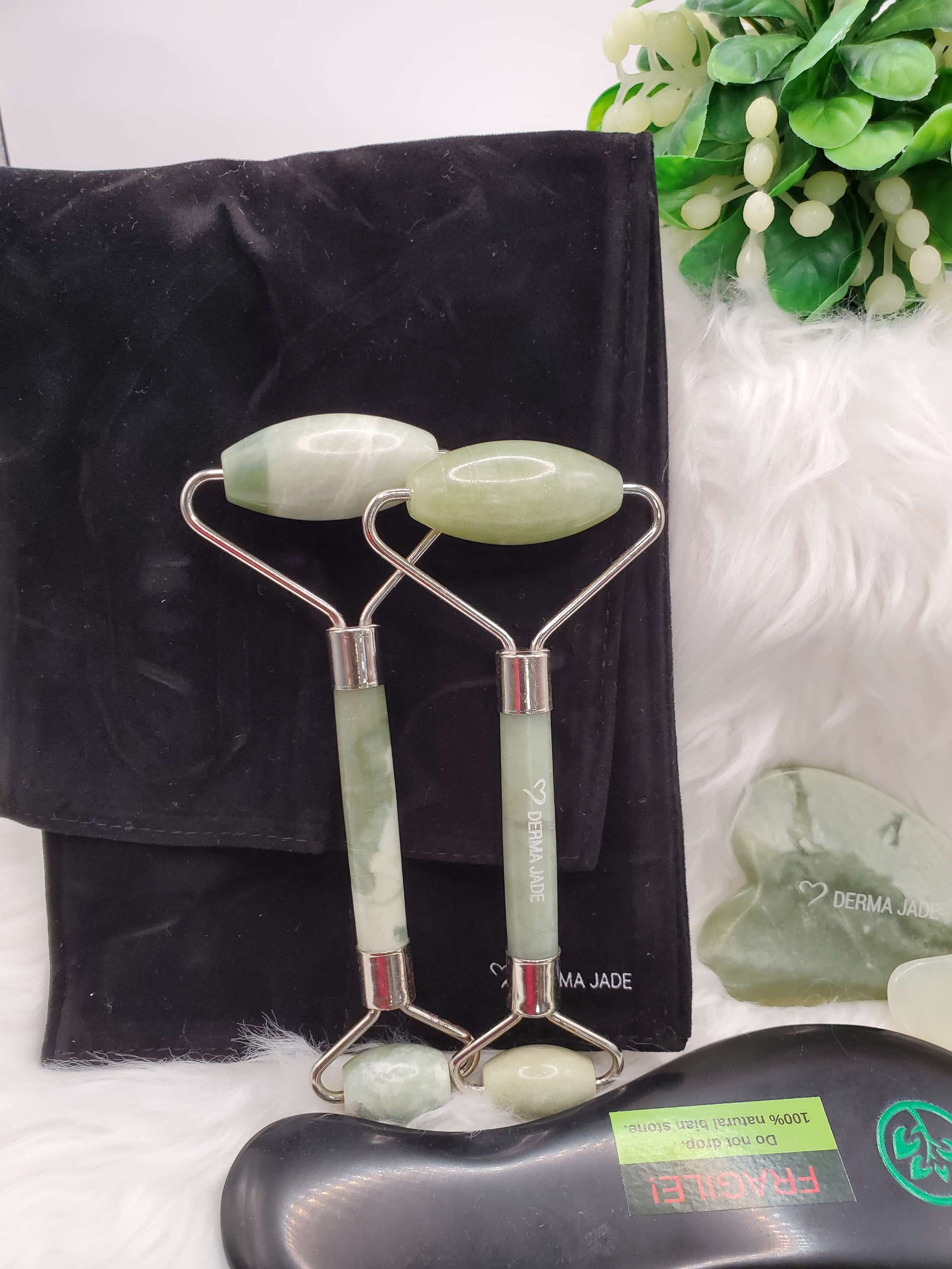 Skin beauty set Jade Roller & Gua Sha Logaia Massage Scraping Too image 3