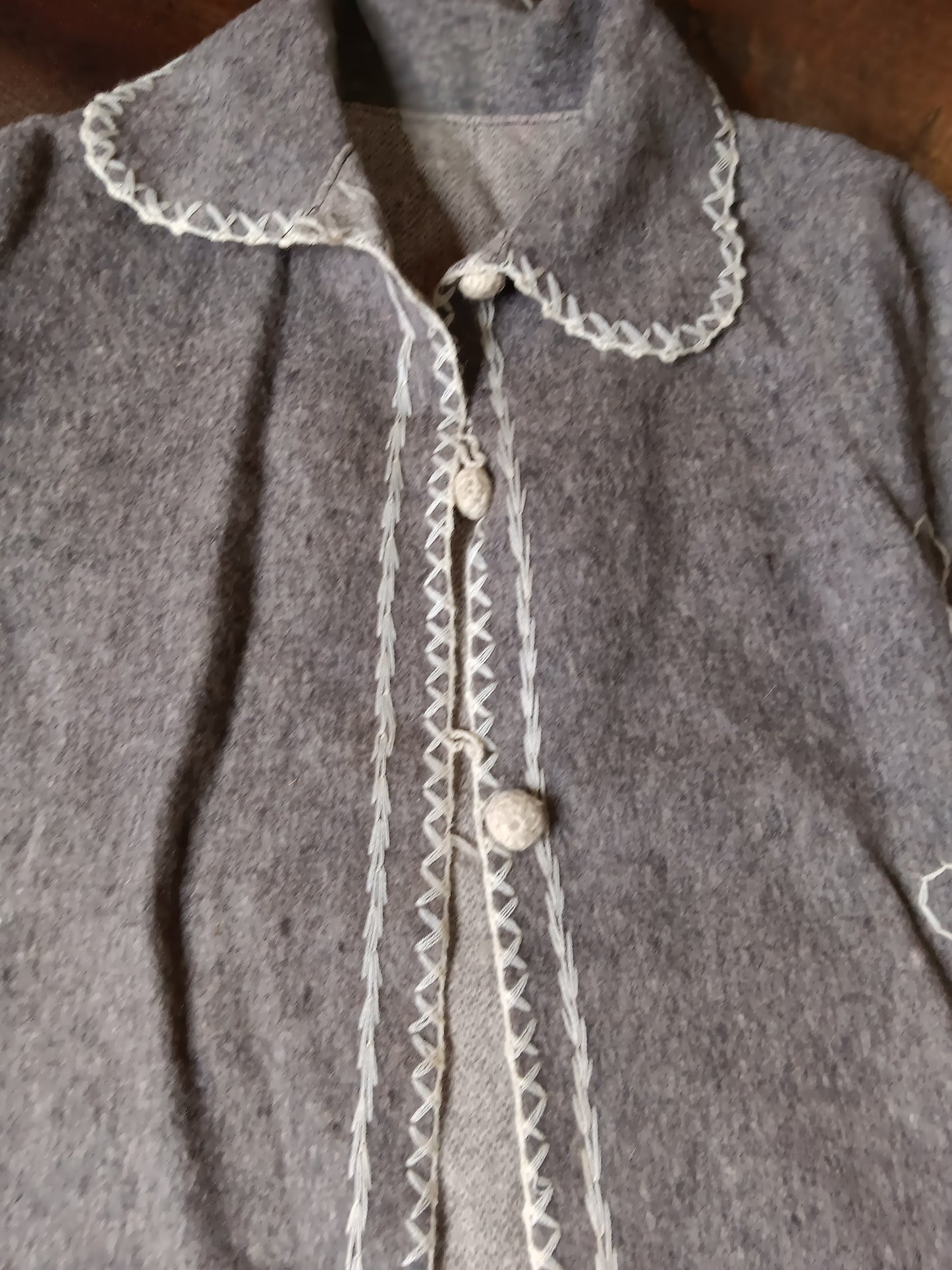 Authentic Alpaca poncho gray image 3