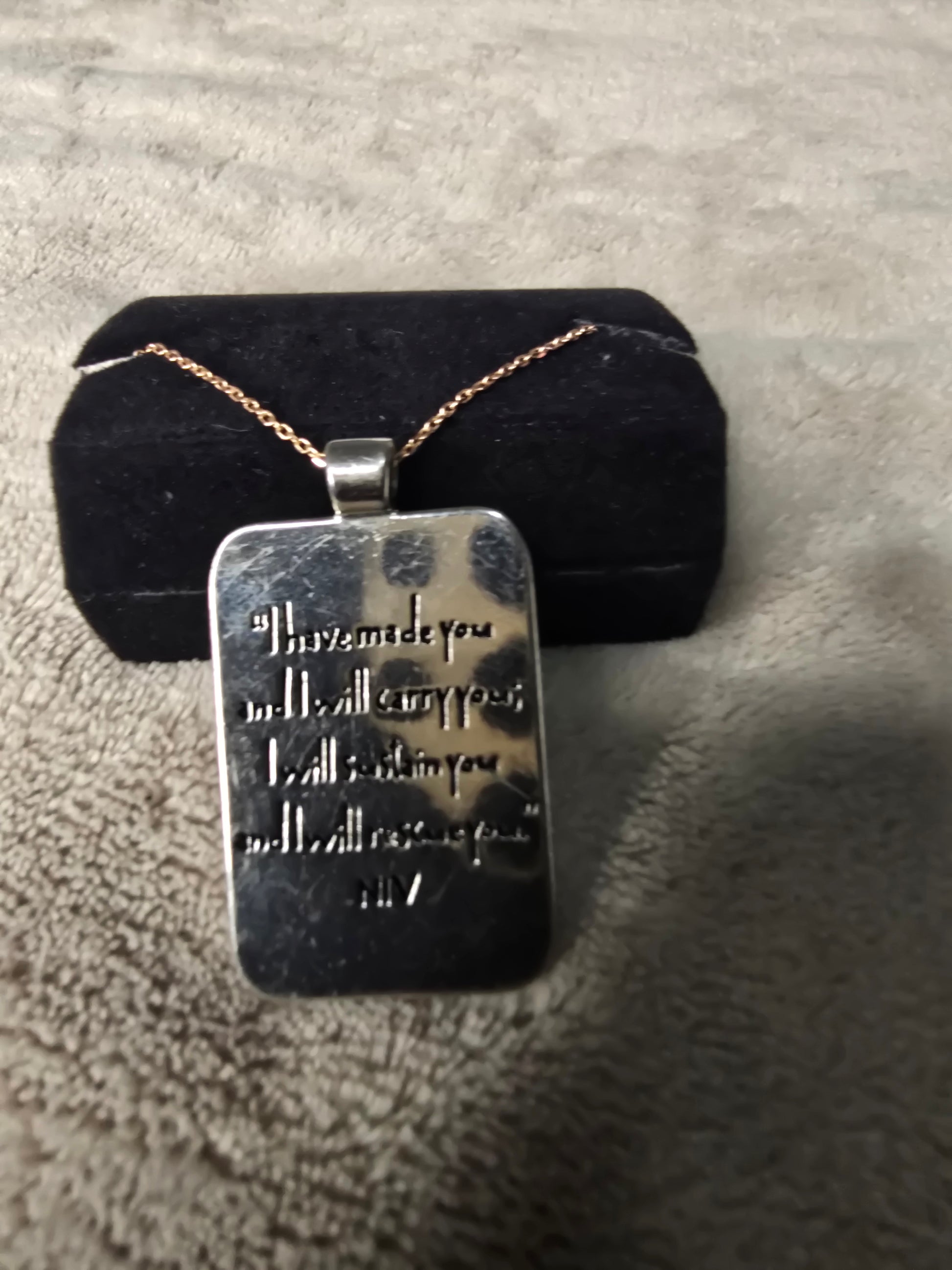 Inspirational Scripture Pendant – Isaiah 46:4 (Pendant Only) image 2