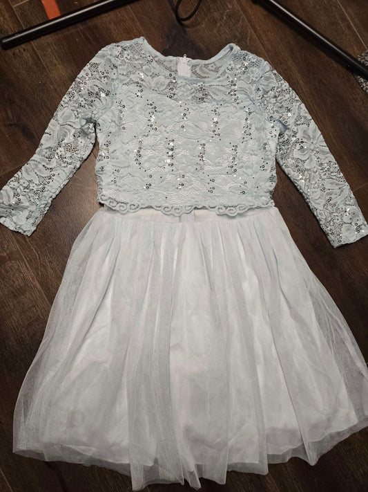 Powder blue girl dress size 8 image 0