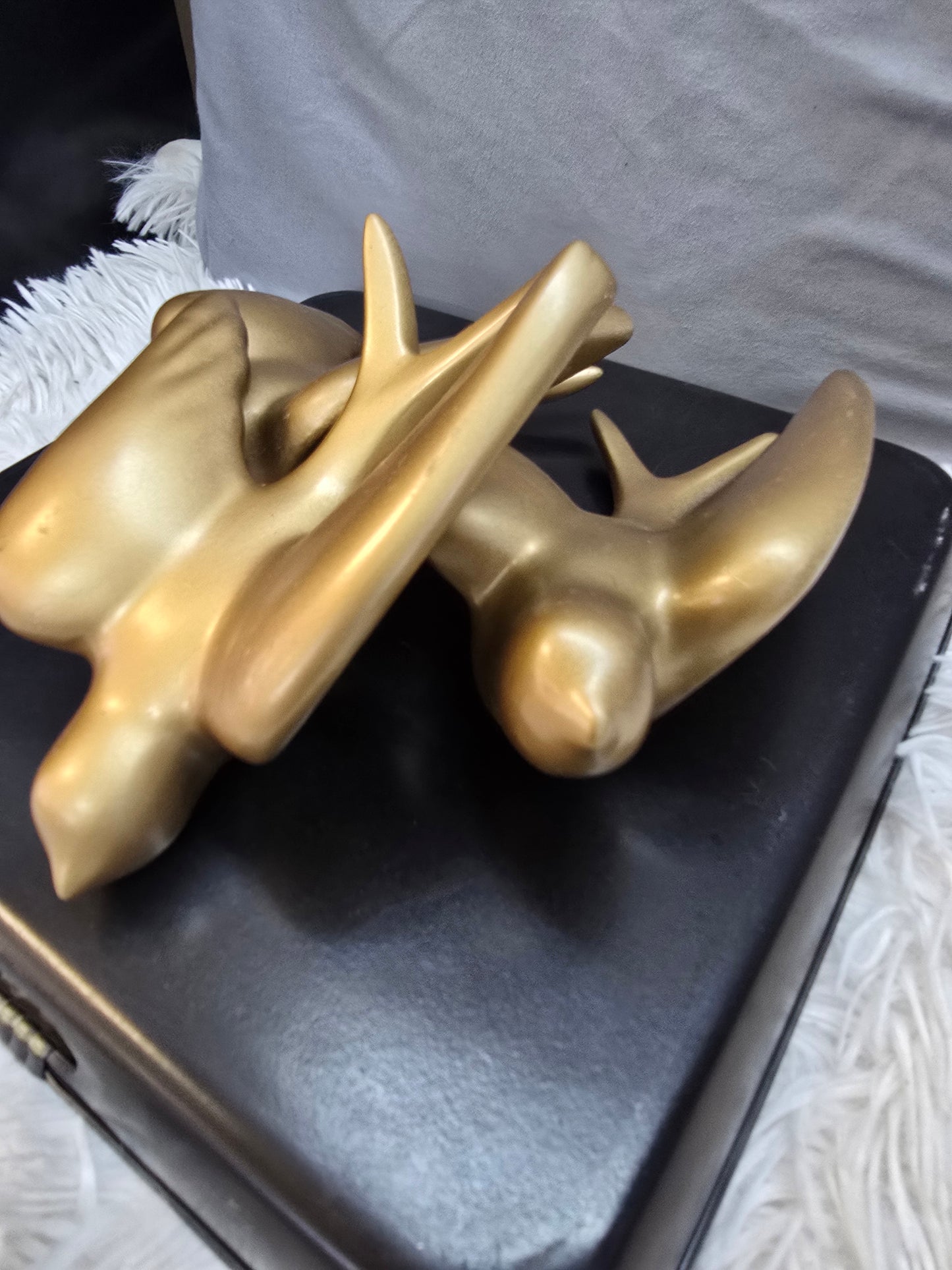 Set of 3 gold color wall decor birds image 2