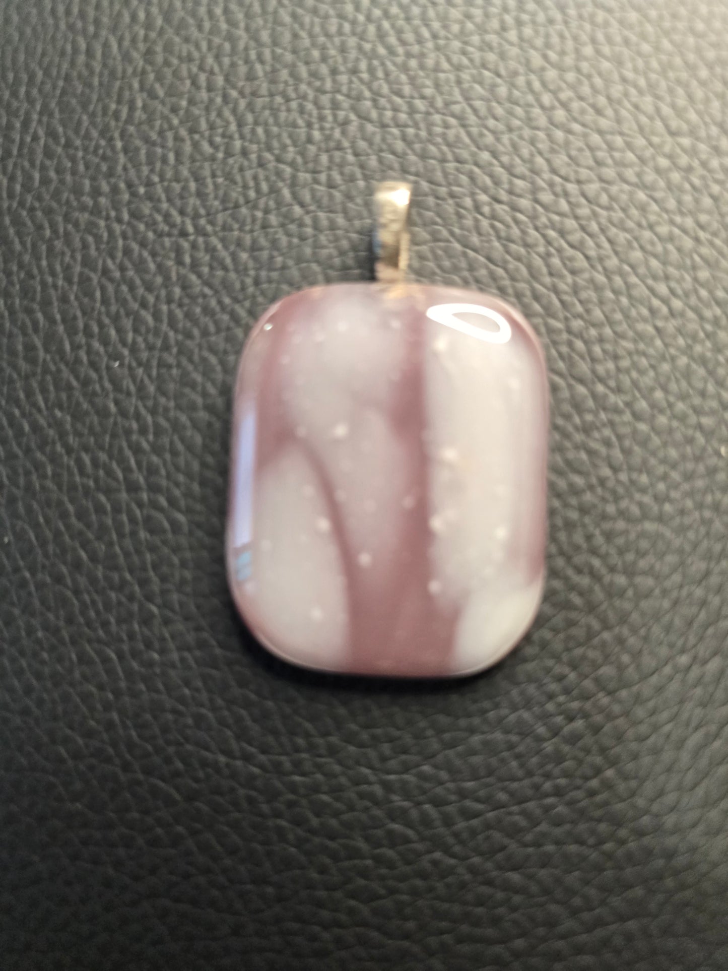Soft Blush Stone Pendant Necklace image 1