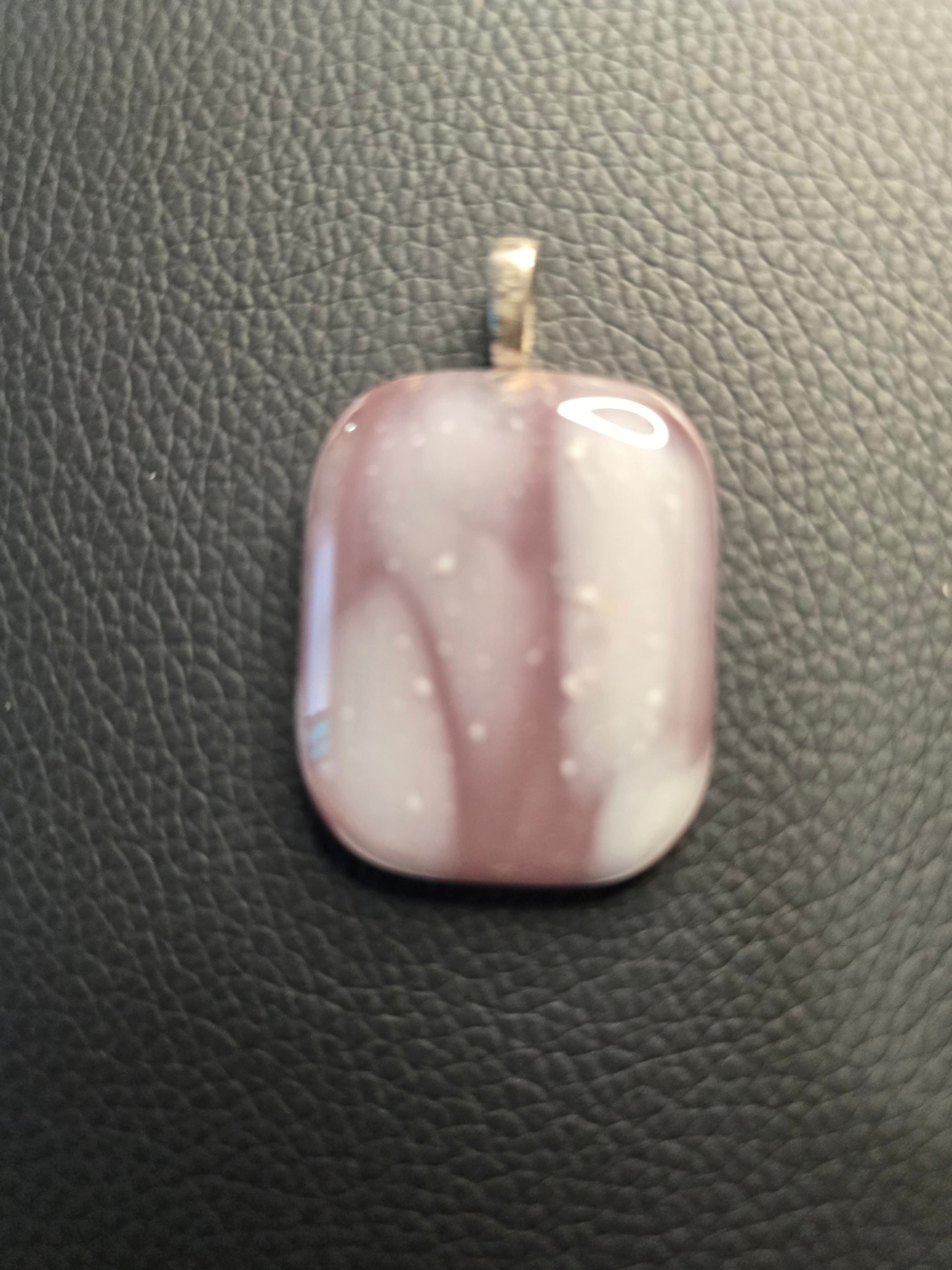 Soft Blush Stone Pendant Necklace image 1