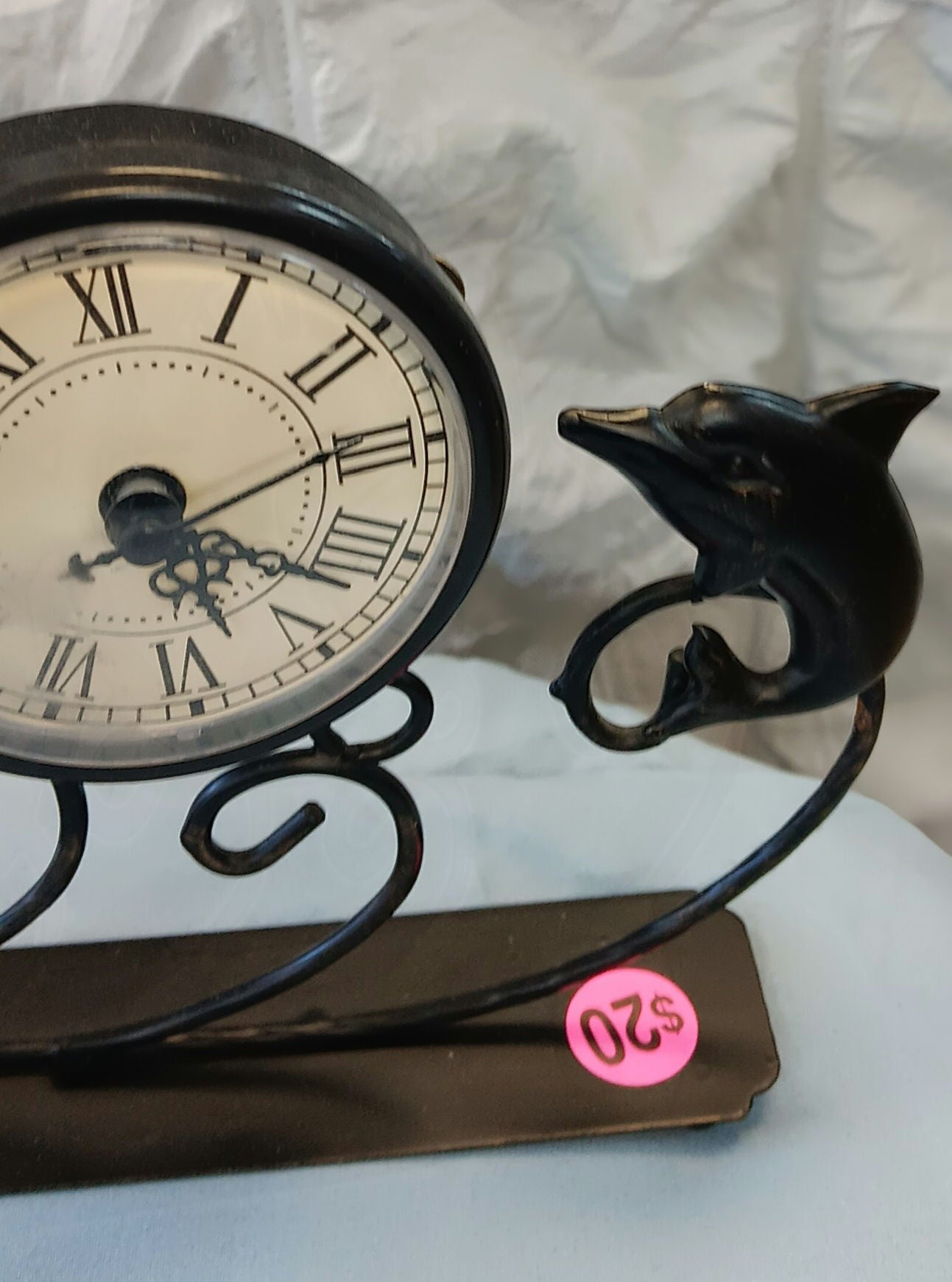 Dolphin clock candle holder 6x8 inches image 1