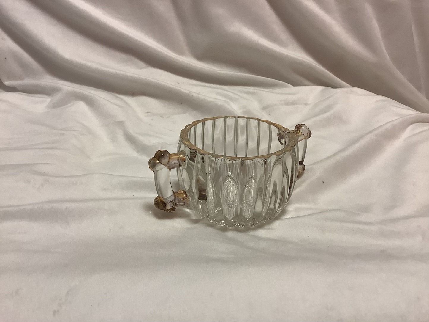 Jeannette Gold Clear Glass Open Bowl image 0