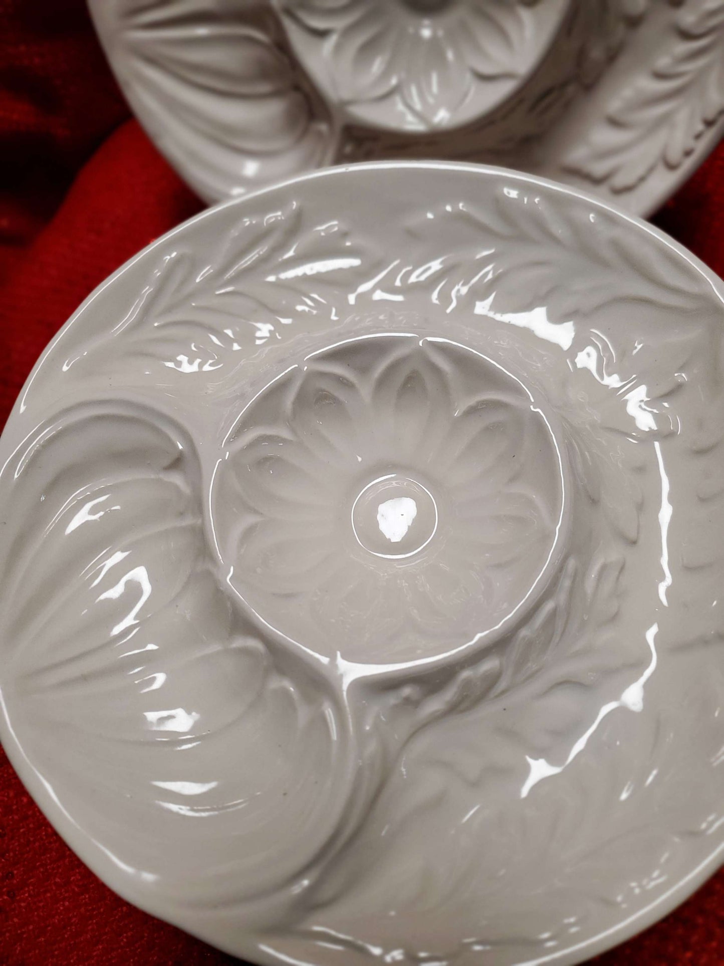 Vintage Whittier California Pottery Divided Artichoke Appetizer 1975 Plate. image 2
