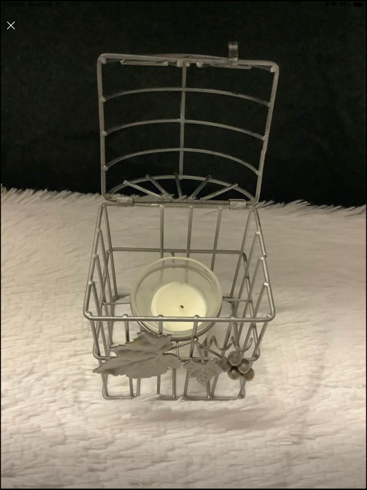 Vintage bird cage candle holder image 1