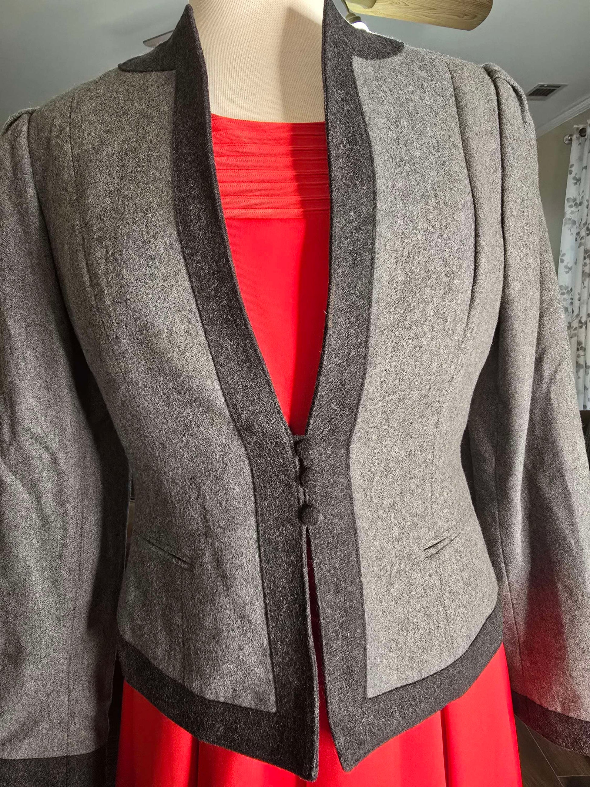 Vintage sasson blazer jacket gray 10/11 image 1