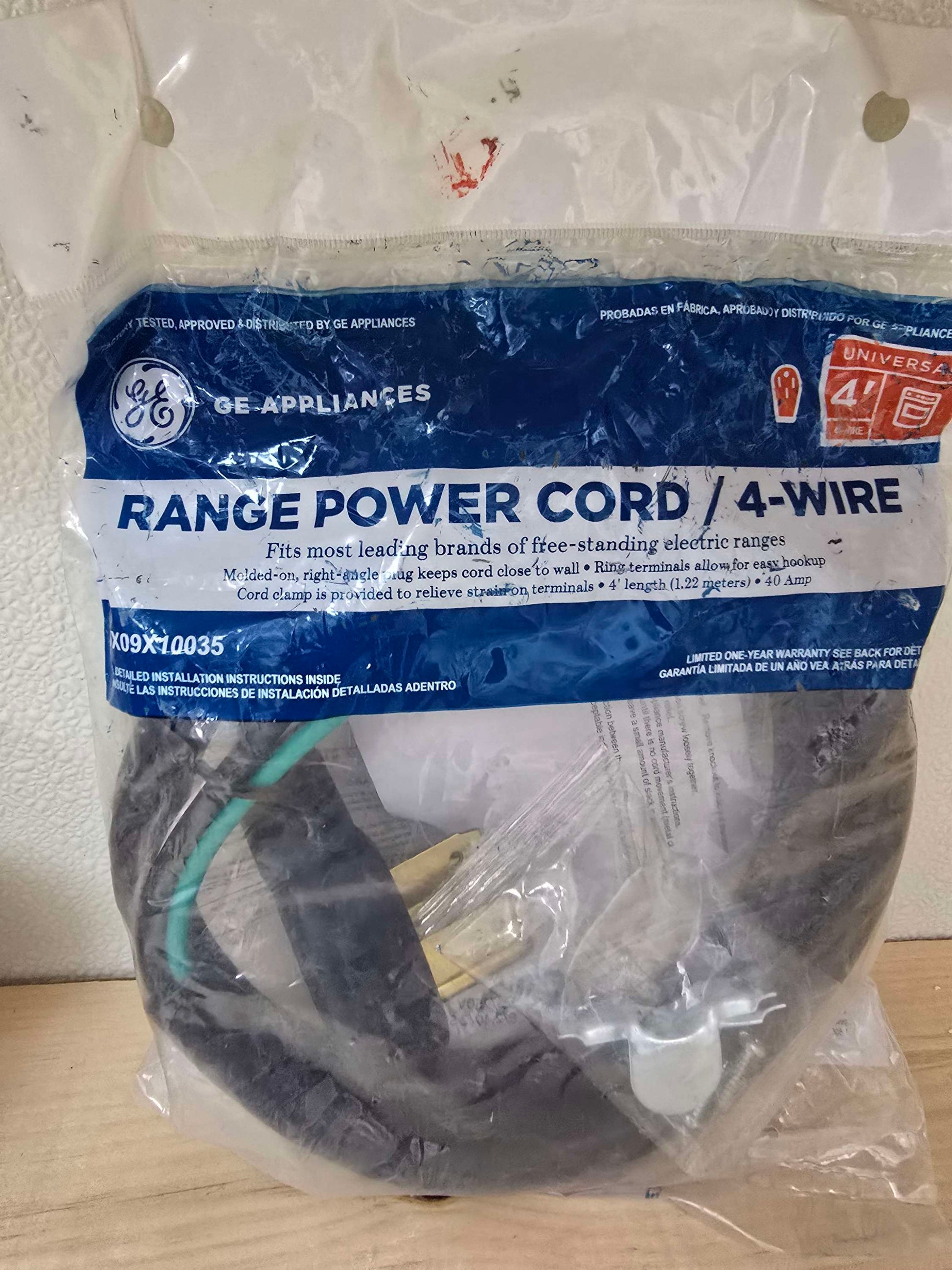 GE range power cord/4-wire image 0