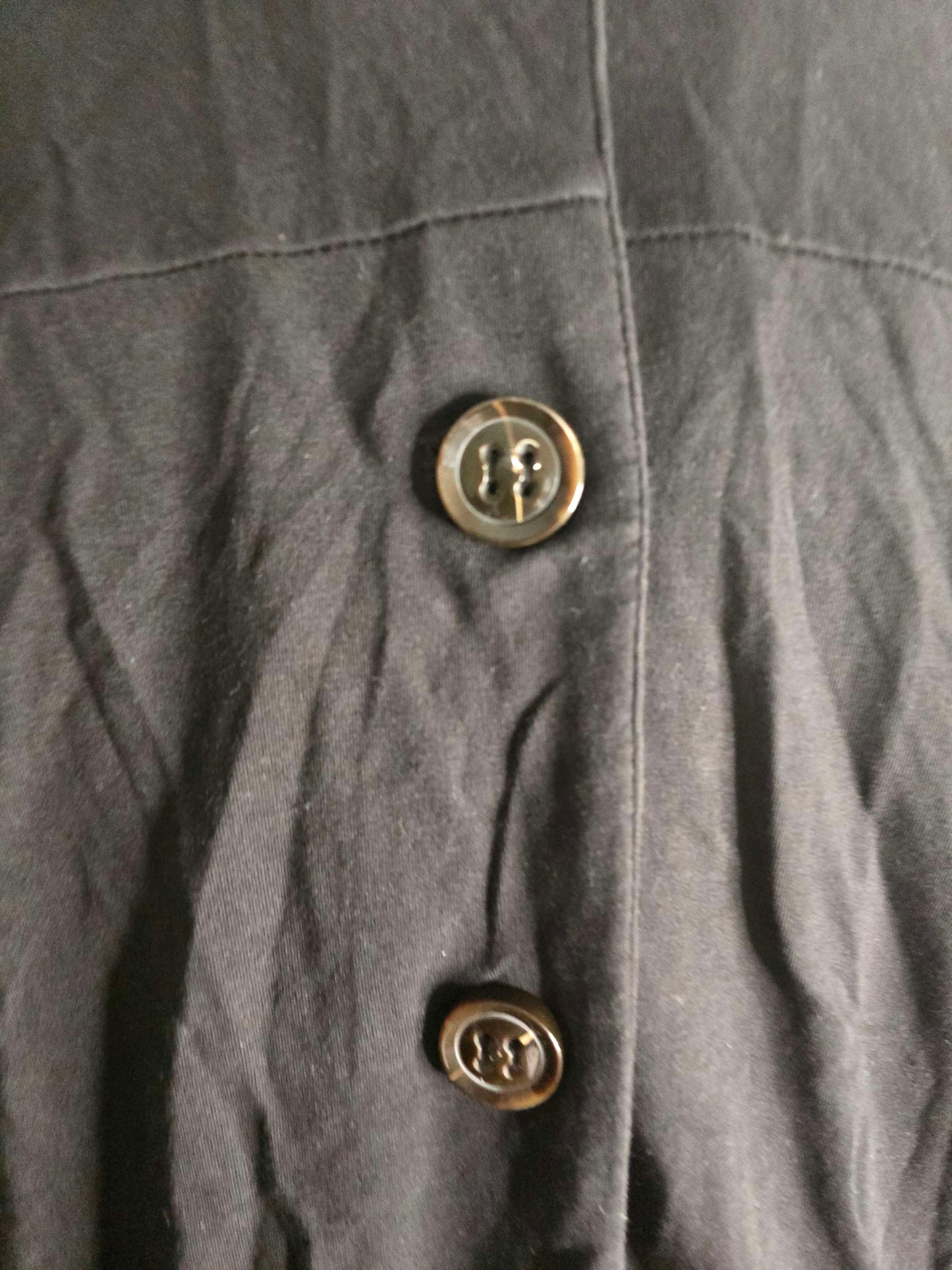 Talbots black button front sweater with side pockets 1X image 3