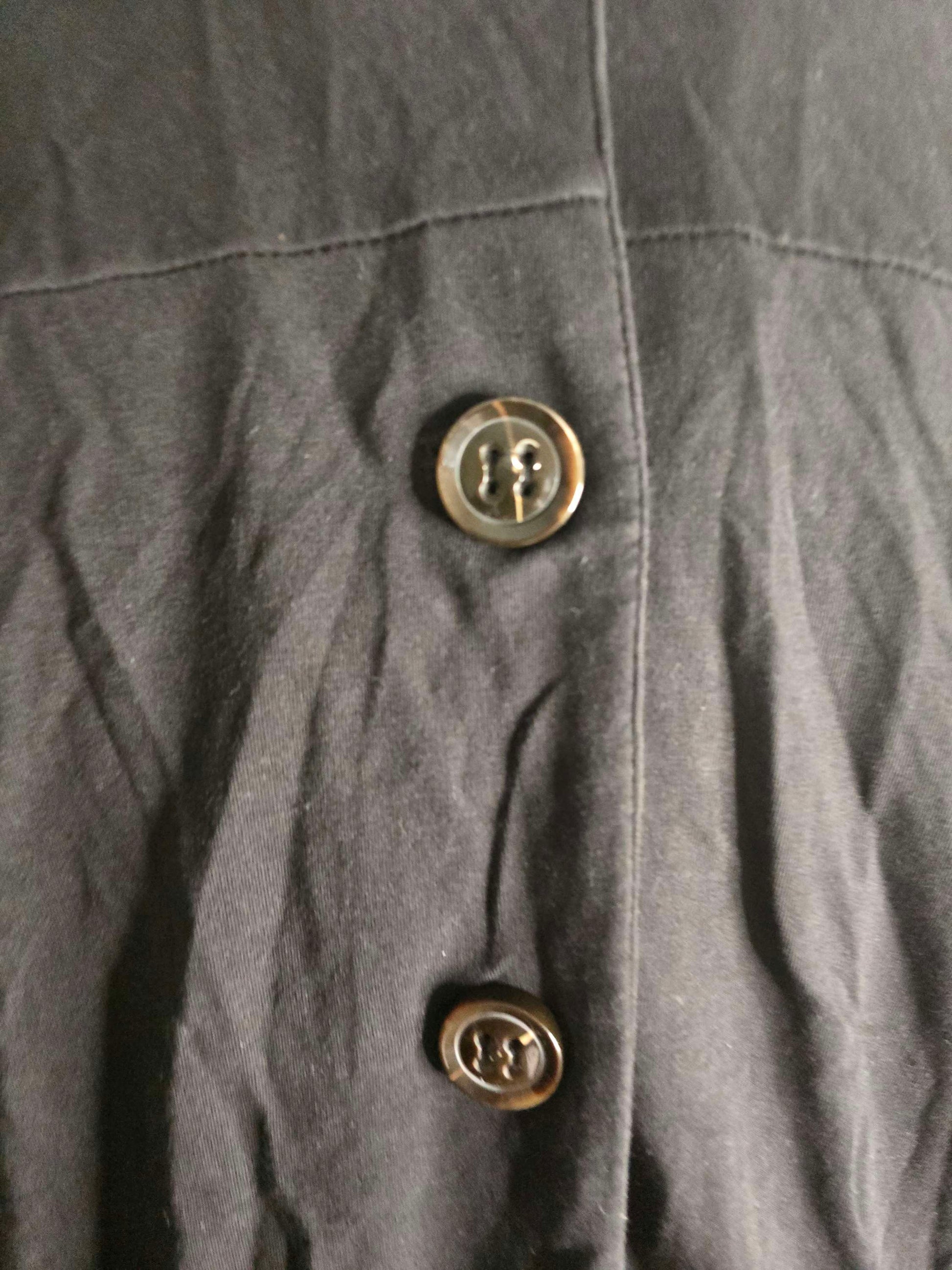 Talbots black button front sweater with side pockets 1X image 3