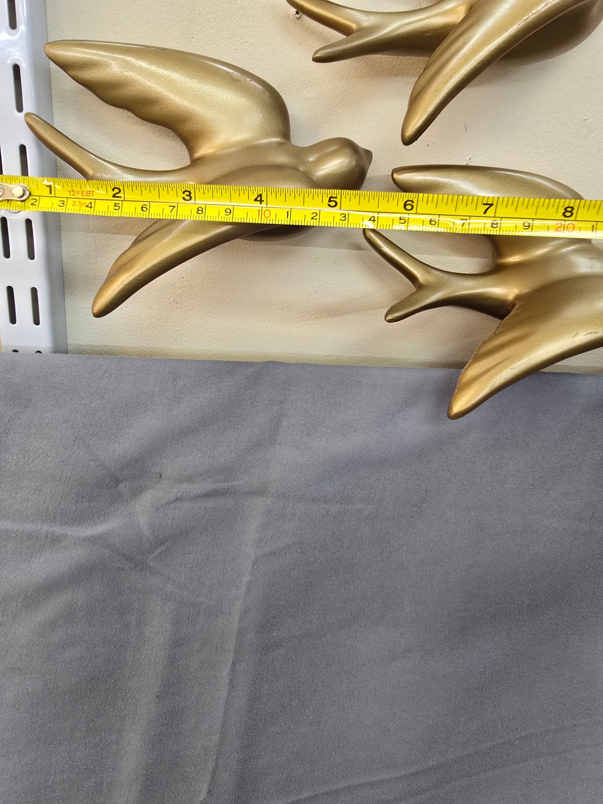 Set of 3 gold color wall decor birds image 5