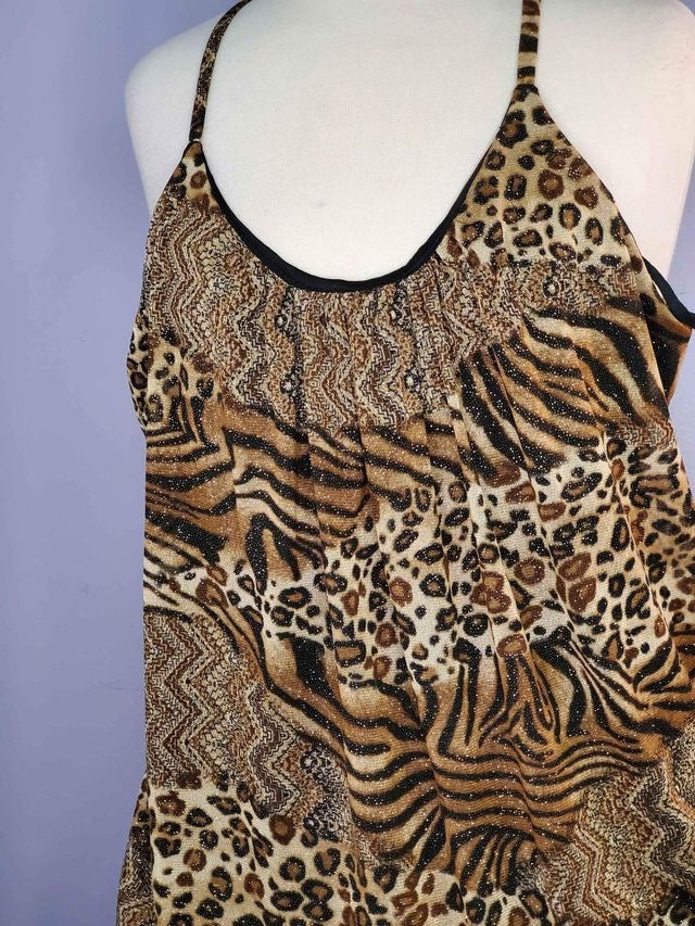 Dots Leopard print blouse 2x image 2