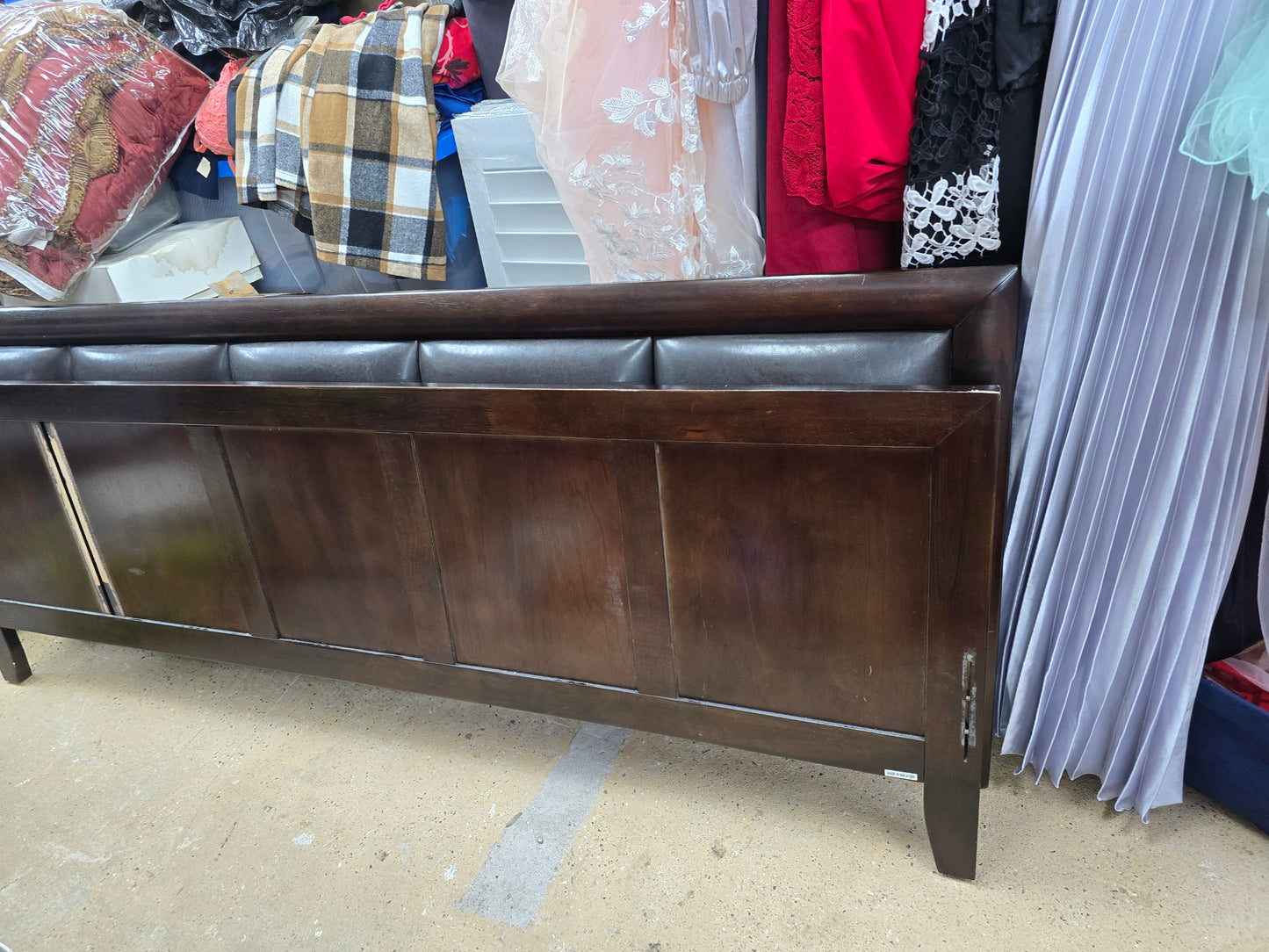 King bed frame headboard footboard side rails image 5