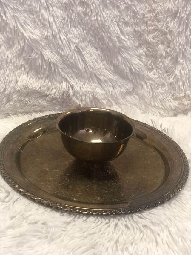 vintage chip and dip silver plated platter image 3