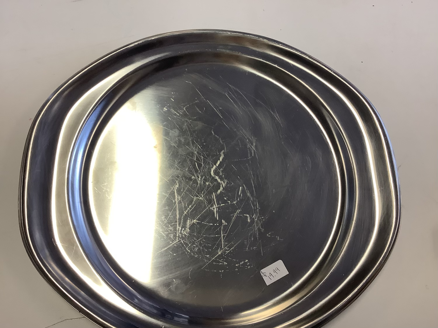 silver color serving tray image 0