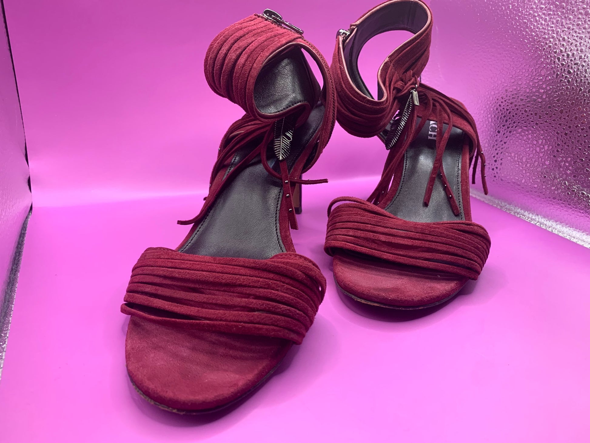 Coach slipper, Authentic coach burgundy heel slipper ( size 11B) image 7