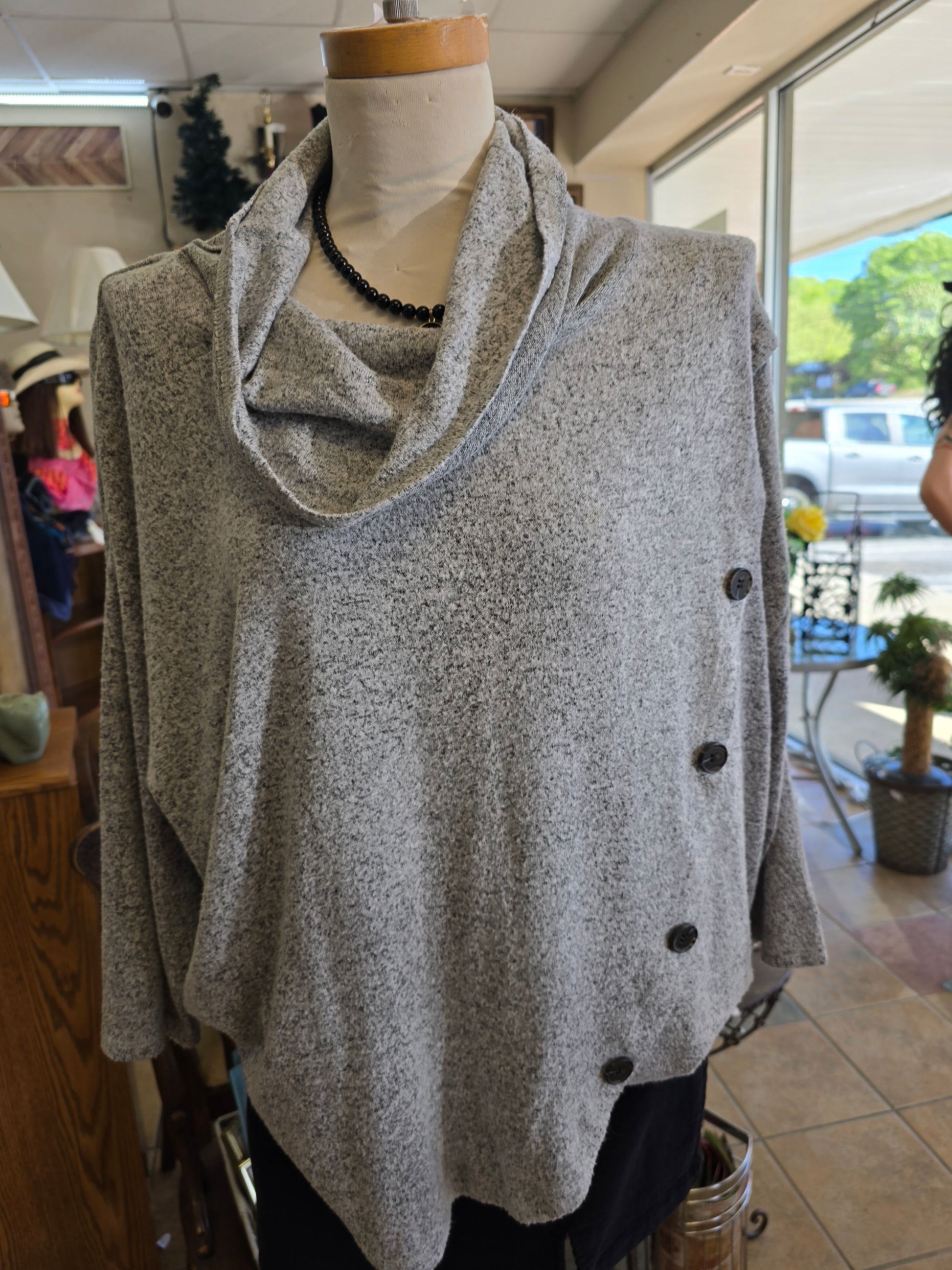 Long sleeve sweater blouse 1X image 2
