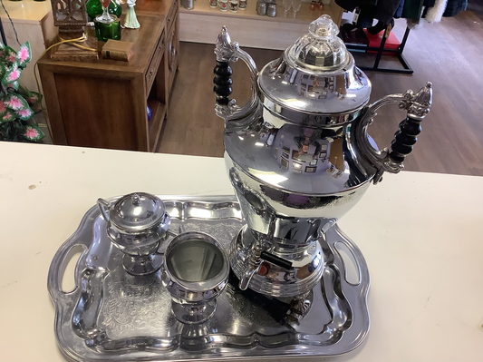 La Belle vintage 1959 electric coffee percolator set image 0