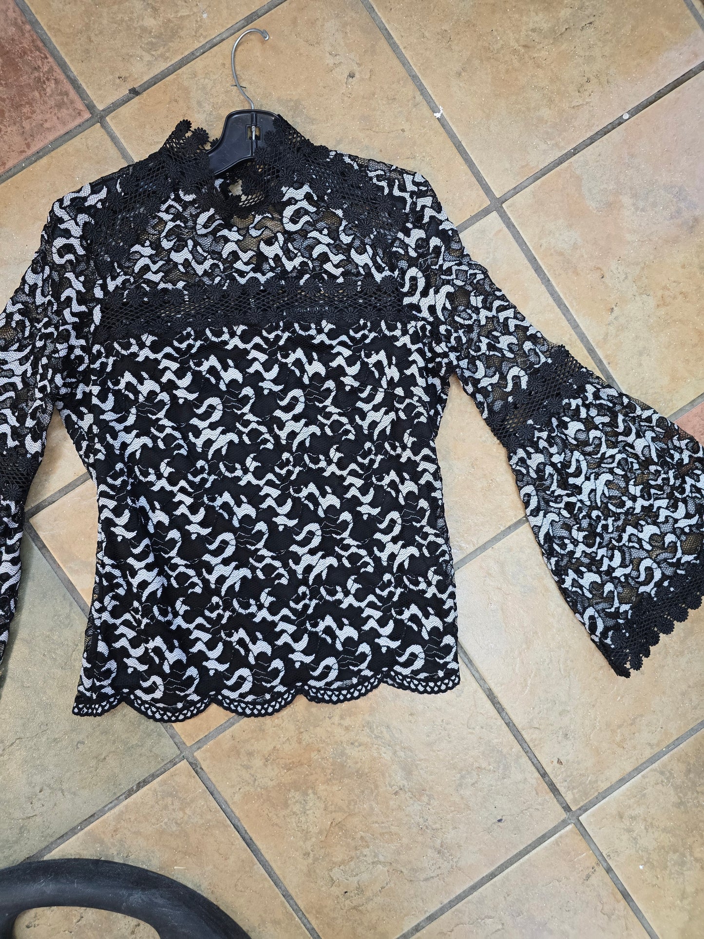 Boston Proper black long sleeve blouse XS image 7