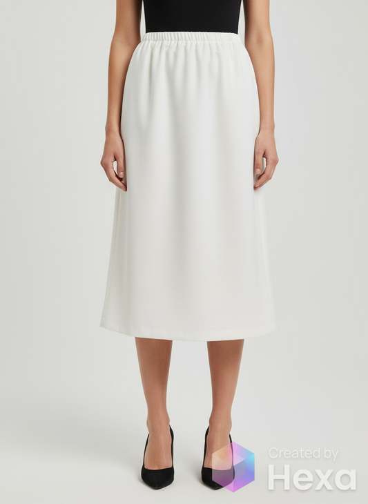 Knee length ivory skirt size 16 image 0