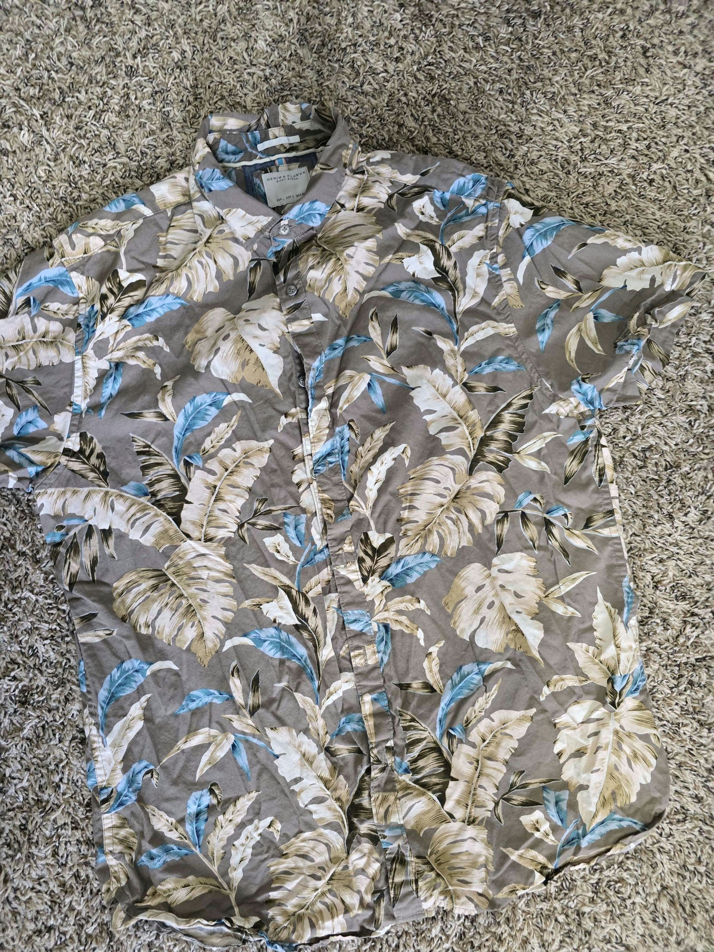 Denim & Flower Ricky Singh Short Sleeve Button Down Shirt image 1