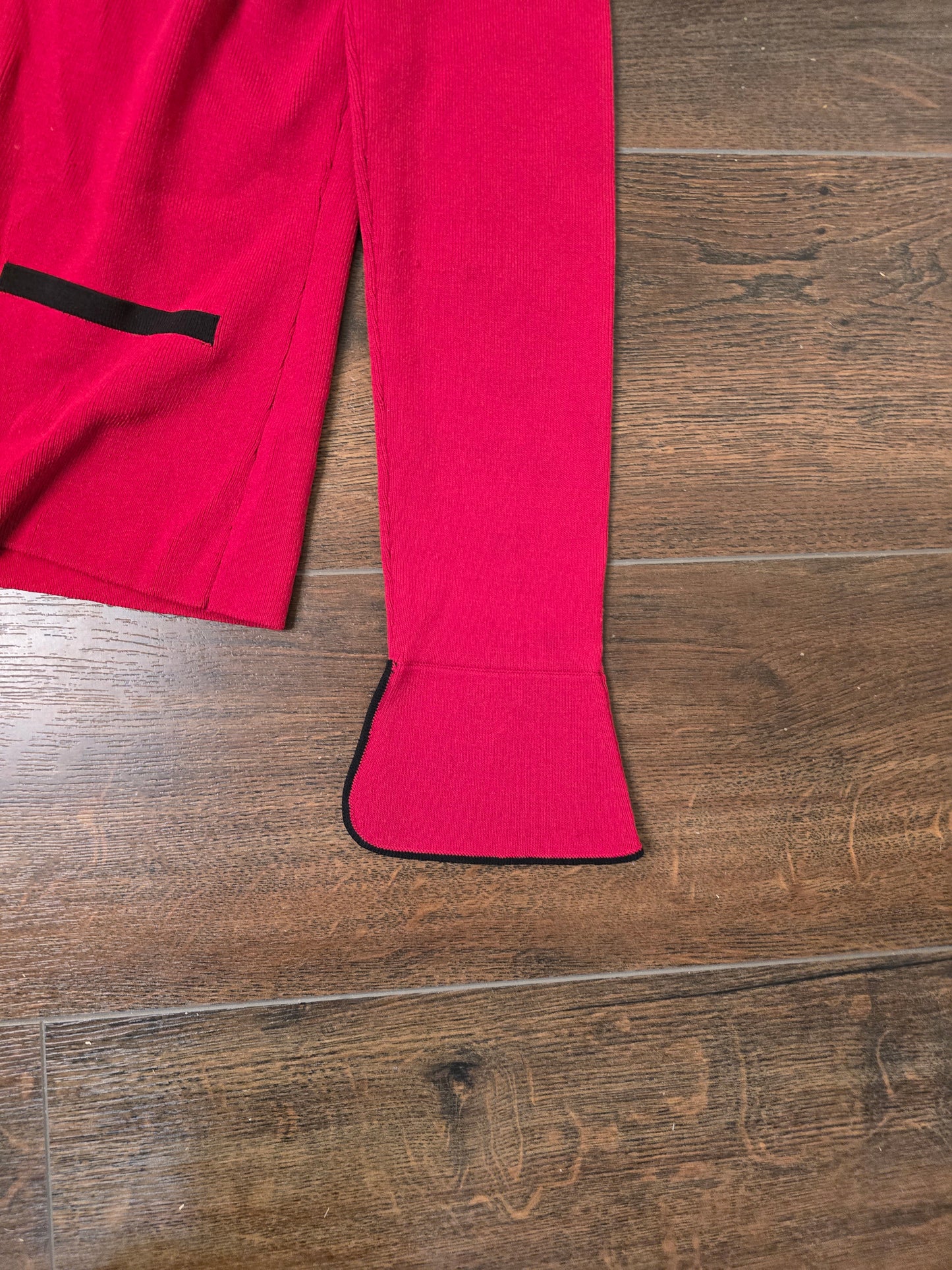 Red sweater blouse size S image 2