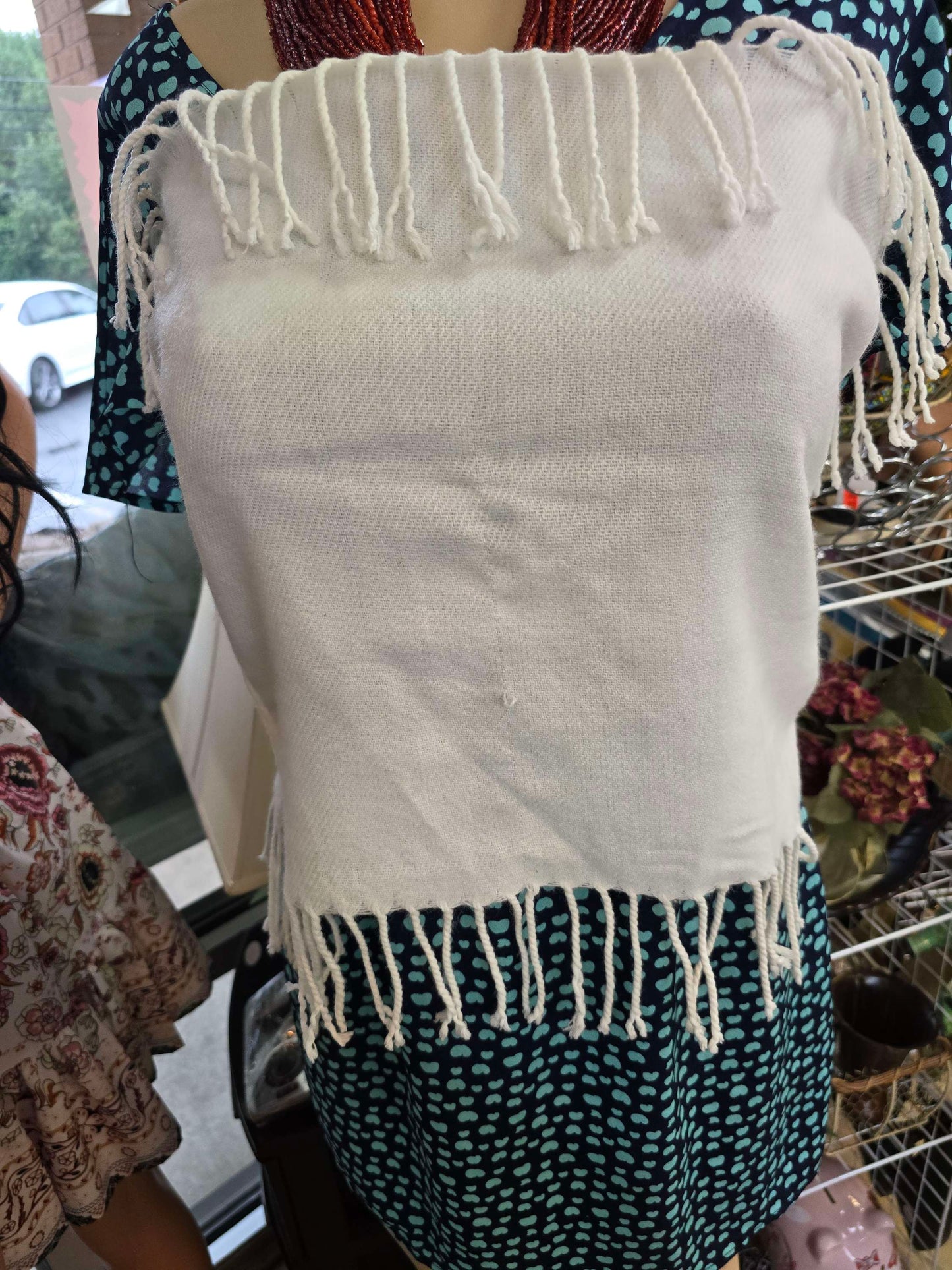 White scarf image 3