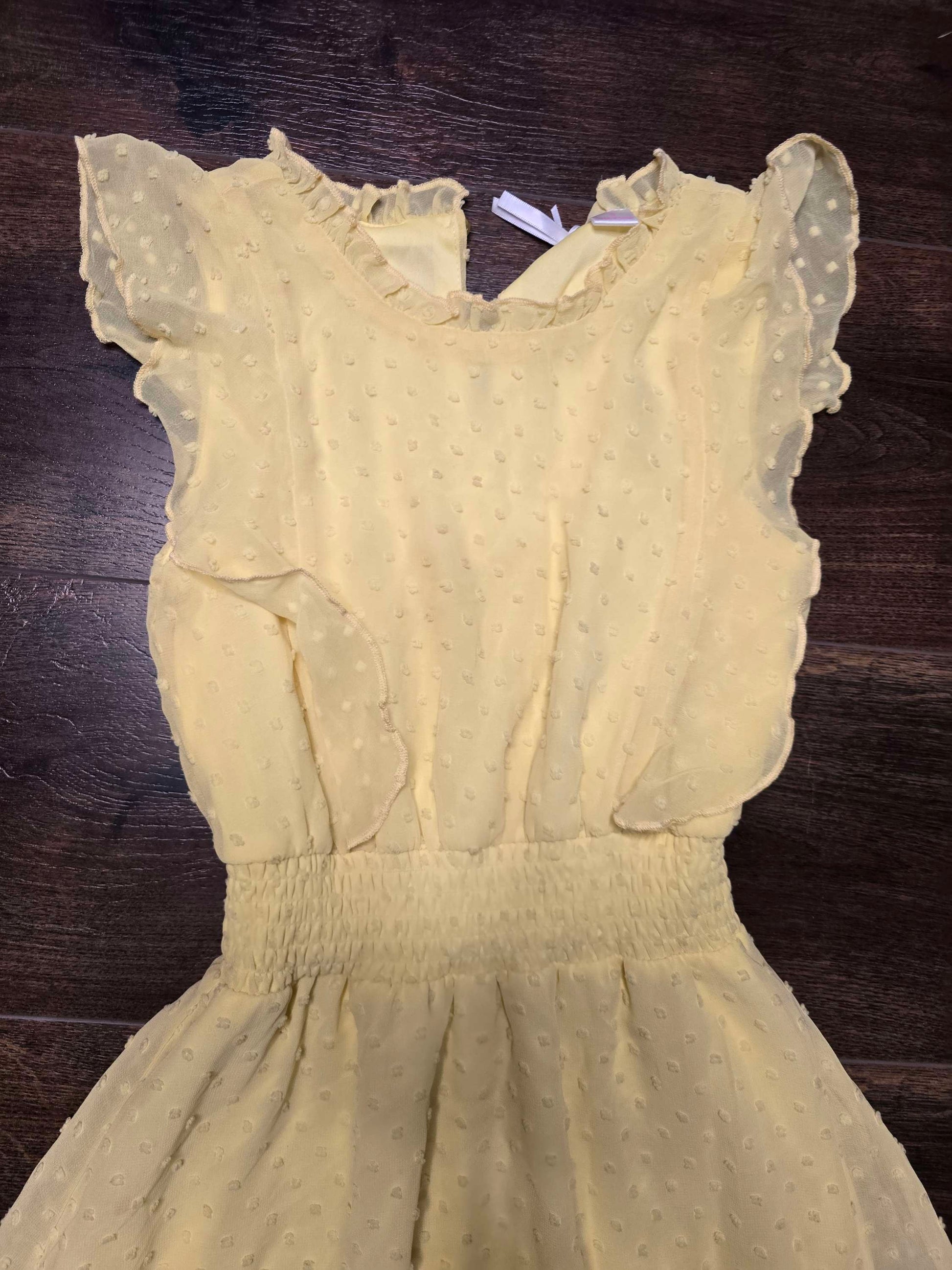 Girl yellow dress size 8 image 3